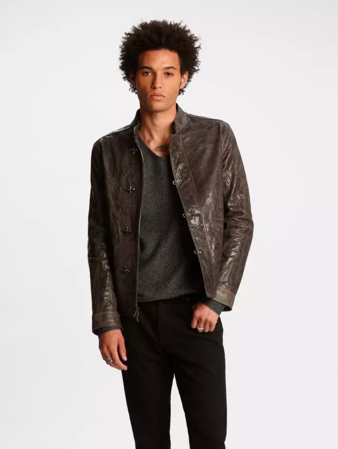 John Varvatos Leather Moto Jacket. Size EU 48 USA 38 Size US M / EU 48-50 / 2 - 1 Thumbnail