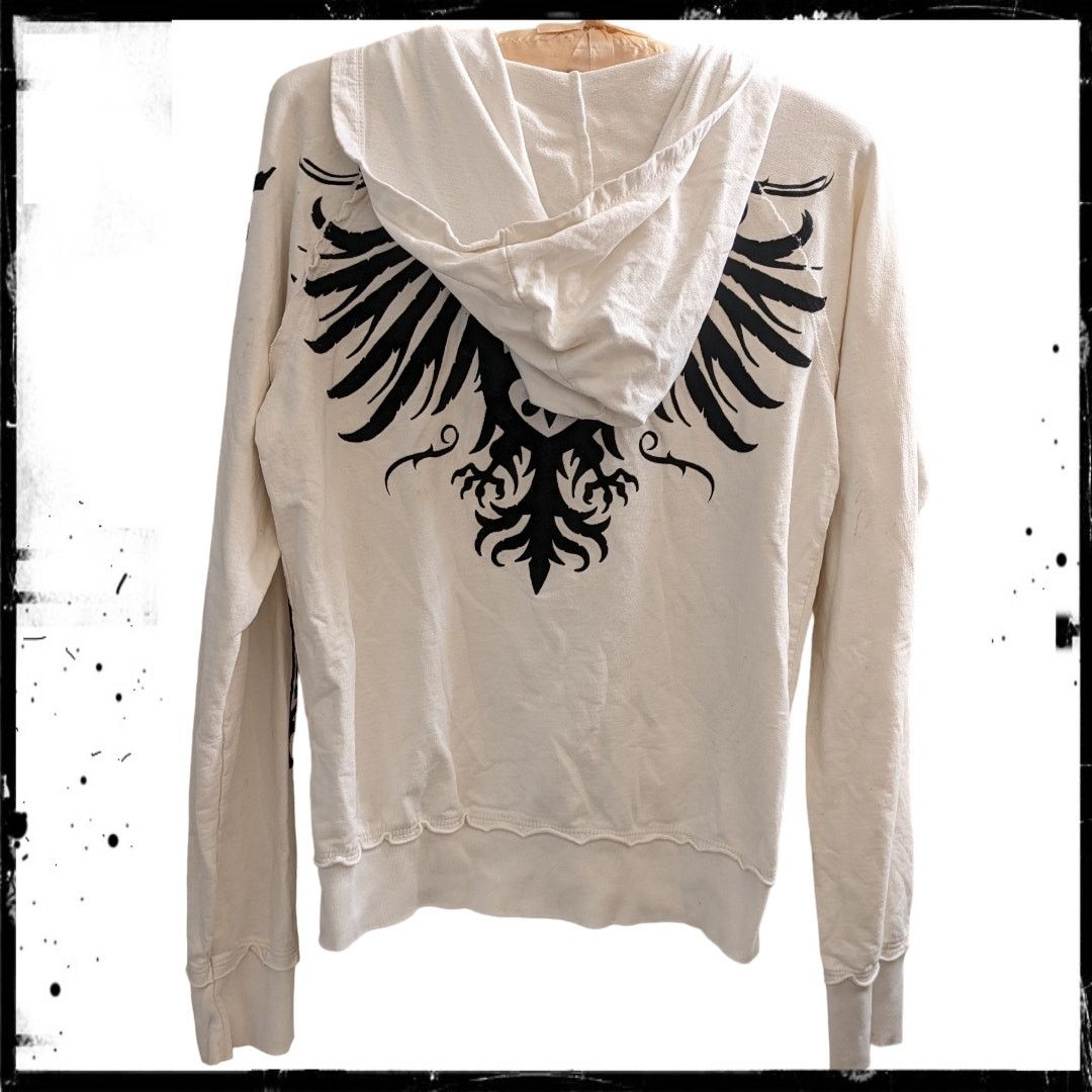 Affliction XTREME COUTURE Zip Up Hoodie Sweatshirt Velvet Print y2k M Size M / US 6-8 / IT 42-44 - 3 Thumbnail