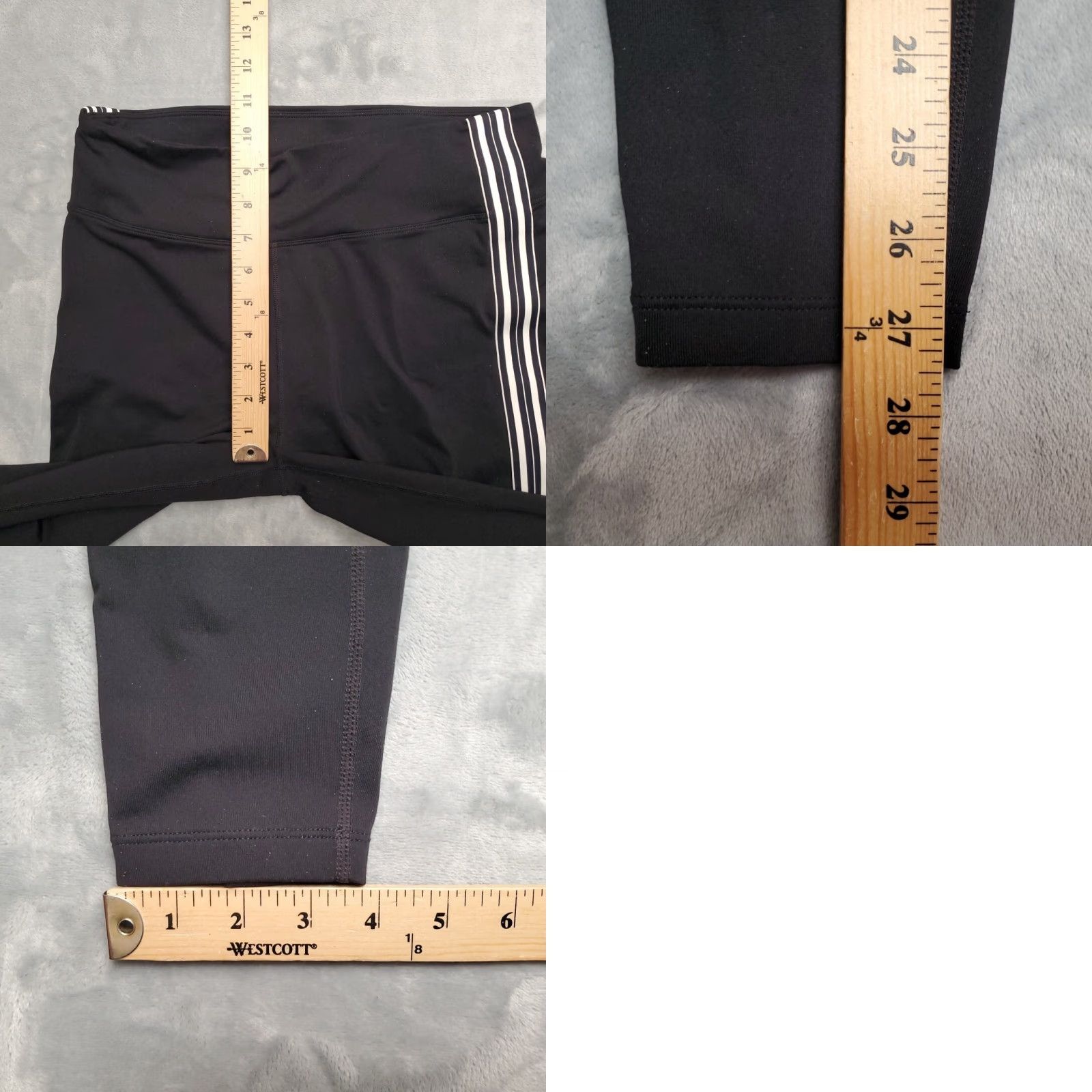 Athleta Athleta Pants Womens M Black White Striped Track Tux Tight Legging Athleisure Size 32" / US 10 / IT 46 - 9 Thumbnail