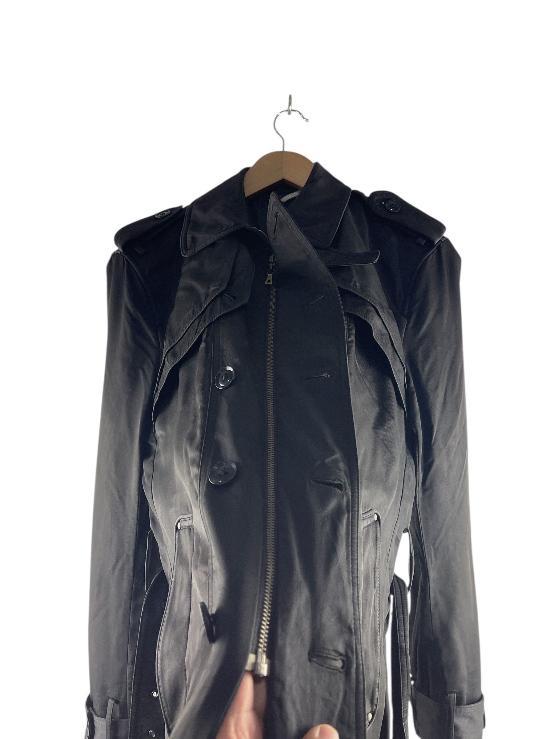 semanticdesign Semanticdesign Black Double-Breasted Trench Coat Jacket Size US M / EU 48-50 / 2 - 14 Thumbnail