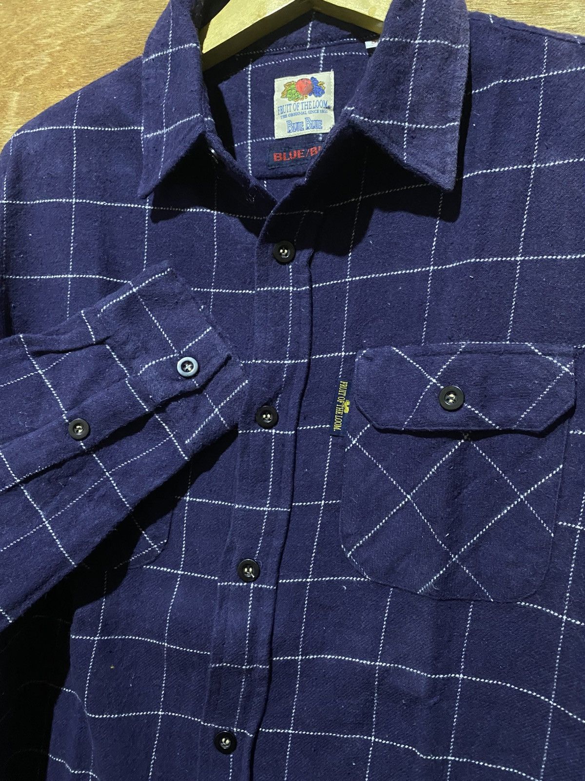 Blue Blue Japan × Fruit Of The Loom Blue blue japan X fruit of the loom plaid flannelshirt Size US L / EU 52-54 / 3 - 4 Thumbnail