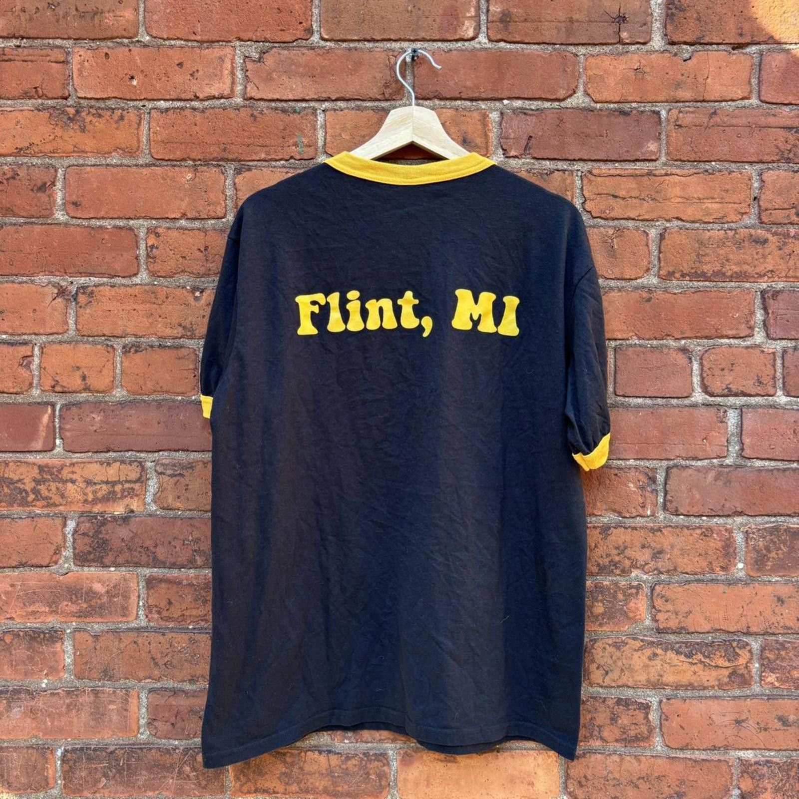 Augusta Sportswear the machine shop Flint Michigan ringer t shirt L Size US L / EU 52-54 / 3 - 4 Thumbnail