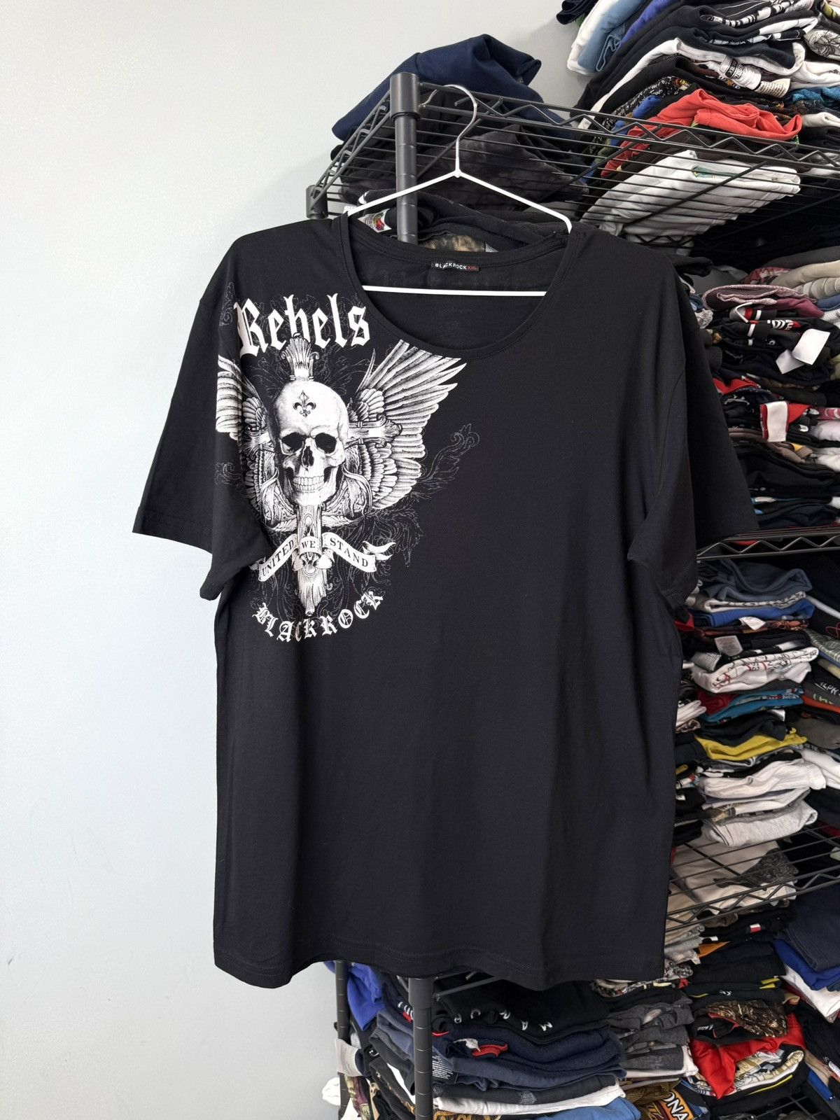 Christian Audigier Vintage Skull Skeleton Cross T Shirt Y2K Ed Hardy Size US L / EU 52-54 / 3 - 2 Thumbnail