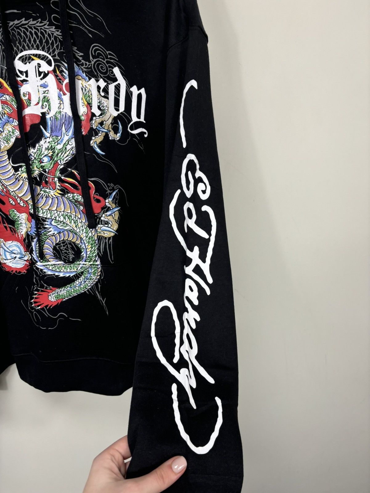 Ed Hardy Ed Hardy Chinese Dragon Tattoo Logo NEW Black Hype Hoodie Size US XL / EU 56 / 4 - 11 Thumbnail