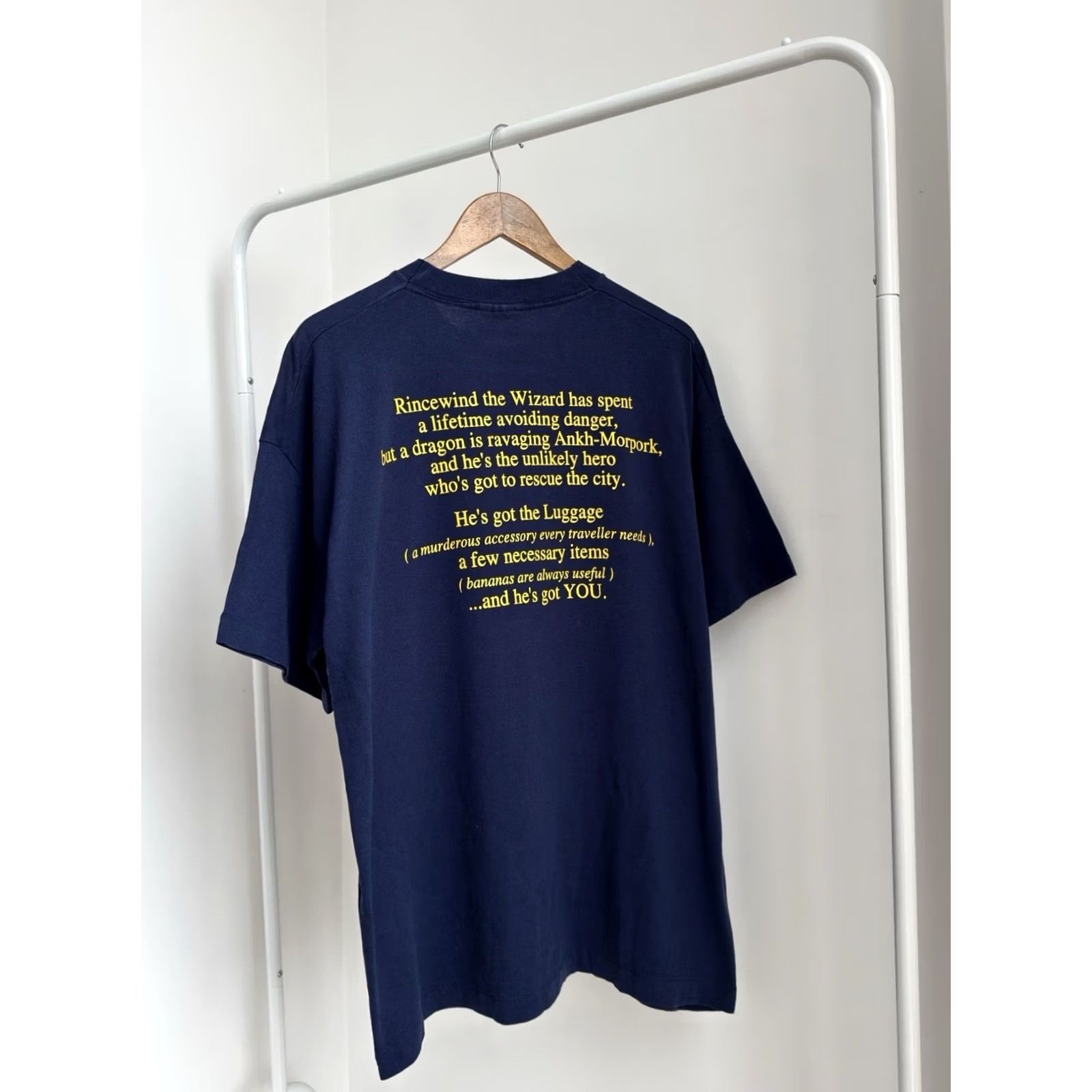 Vintage VTG 90s Discworld Great A’Tuin Turtle Terry Pratchett Shirt XL Blue Mens Short Sleeve Size US XL / EU 56 / 4 - 4 Thumbnail