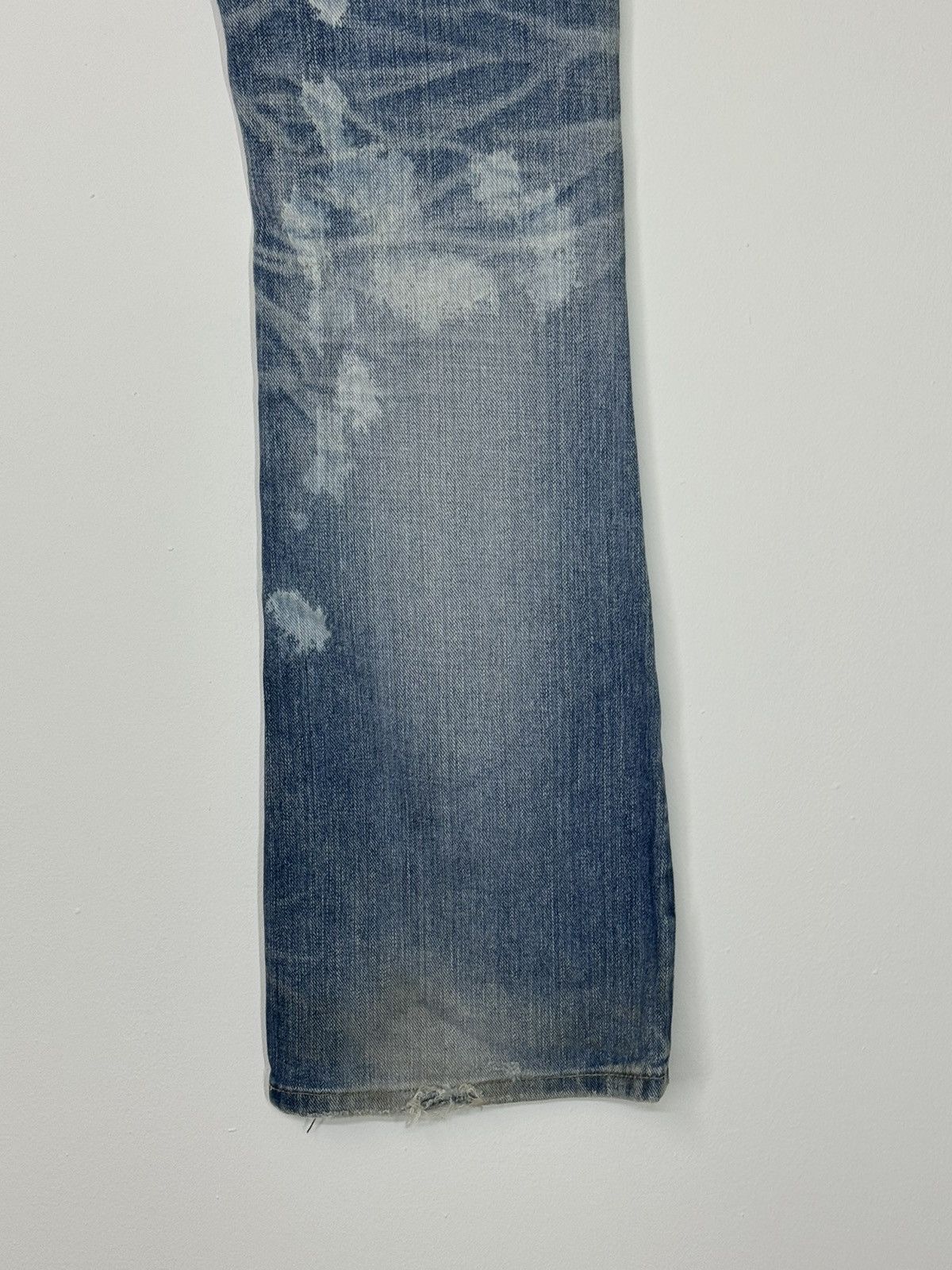 If Six Was Nine × Lee × Vintage Flare Lee Raider Muddy Acid Wash Boot Cut Style Denim Size US 29 - 15 Thumbnail