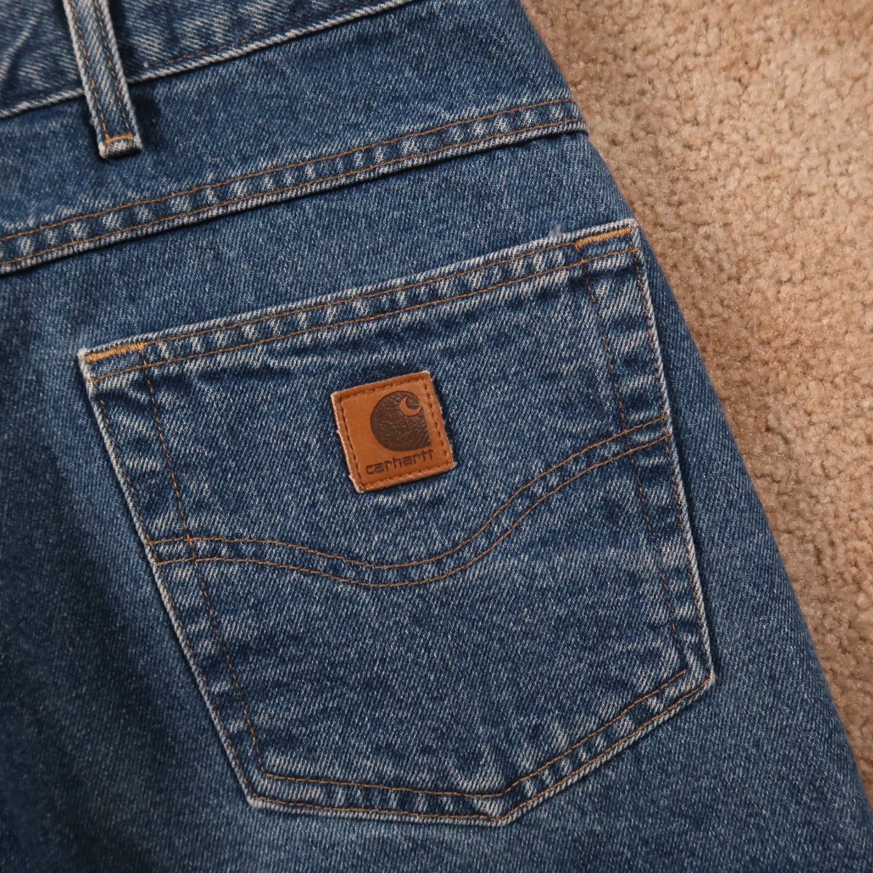 Carhartt VINTAGE Carhartt Jeans Men 44x30 Blue Denim Relaxed 5-Pocket Straight Vintage Grunge 80s 90s American Rock Mens Size US 44 / EU 60 - 4 Thumbnail
