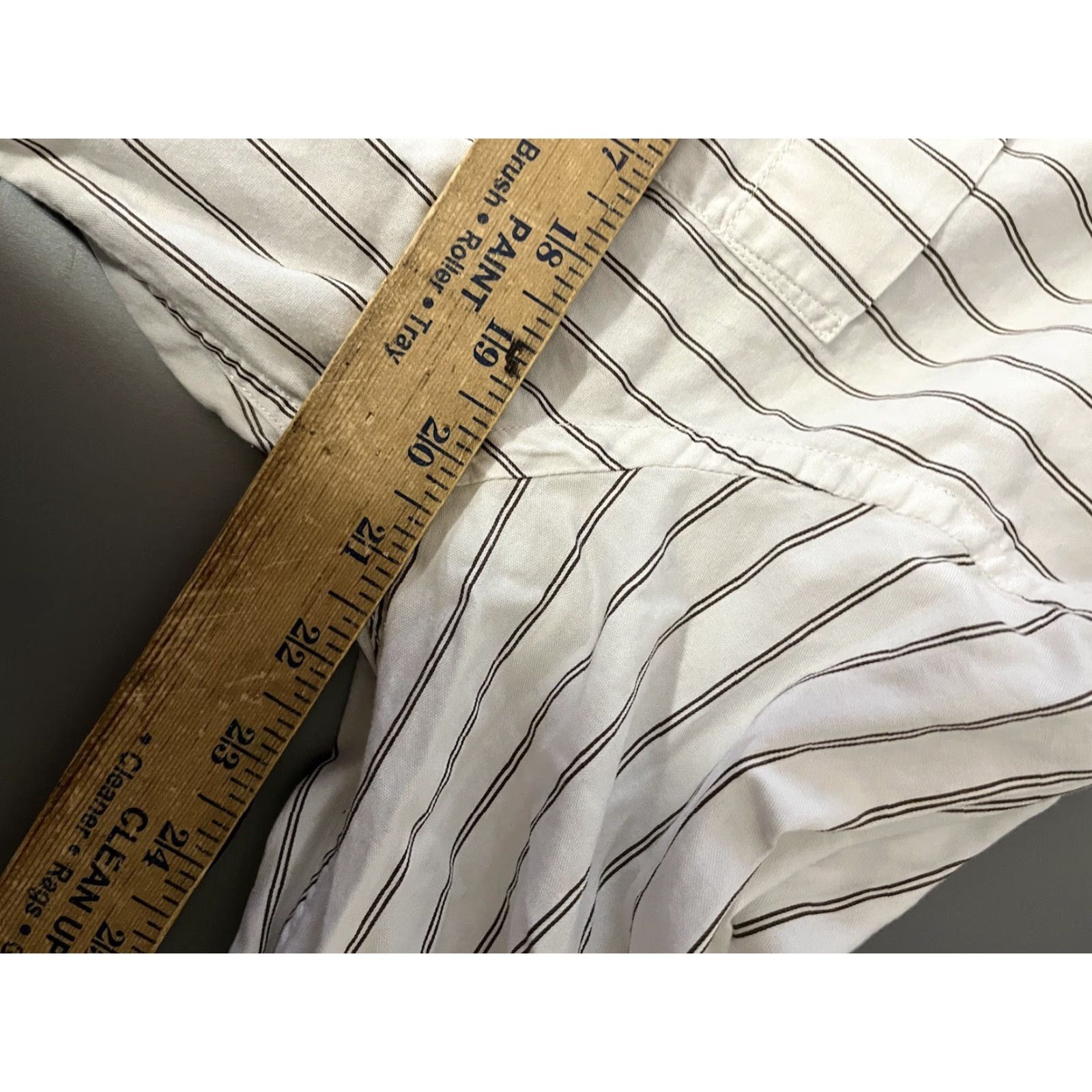 U.S. Polo Assn. VINTAGE U.S. Polo Assn. Shirt Men L/S Button-Down White Striped Tailor Fit Large White Stripe Casual Button-Up Mens Capible Size US L / EU 52-54 / 3 - 5 Thumbnail