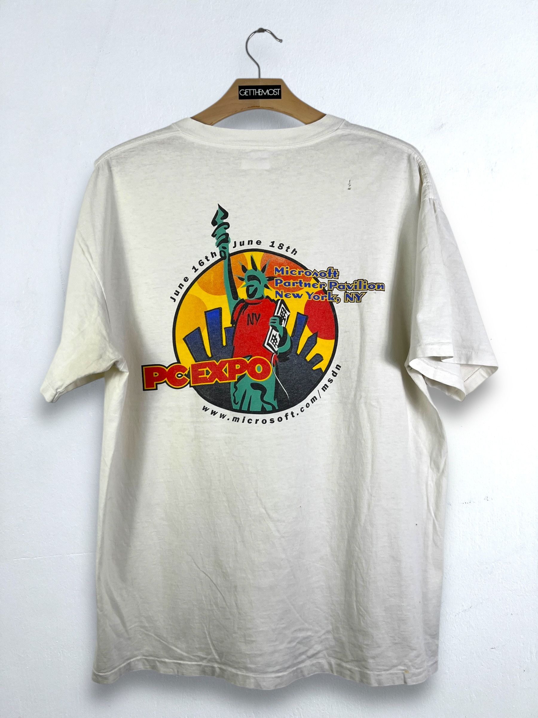 Vintage No.5012 Vintage 90s Microsoft MSDN Promo Graphic Tee Size US XL / EU 56 / 4 - 1 Thumbnail