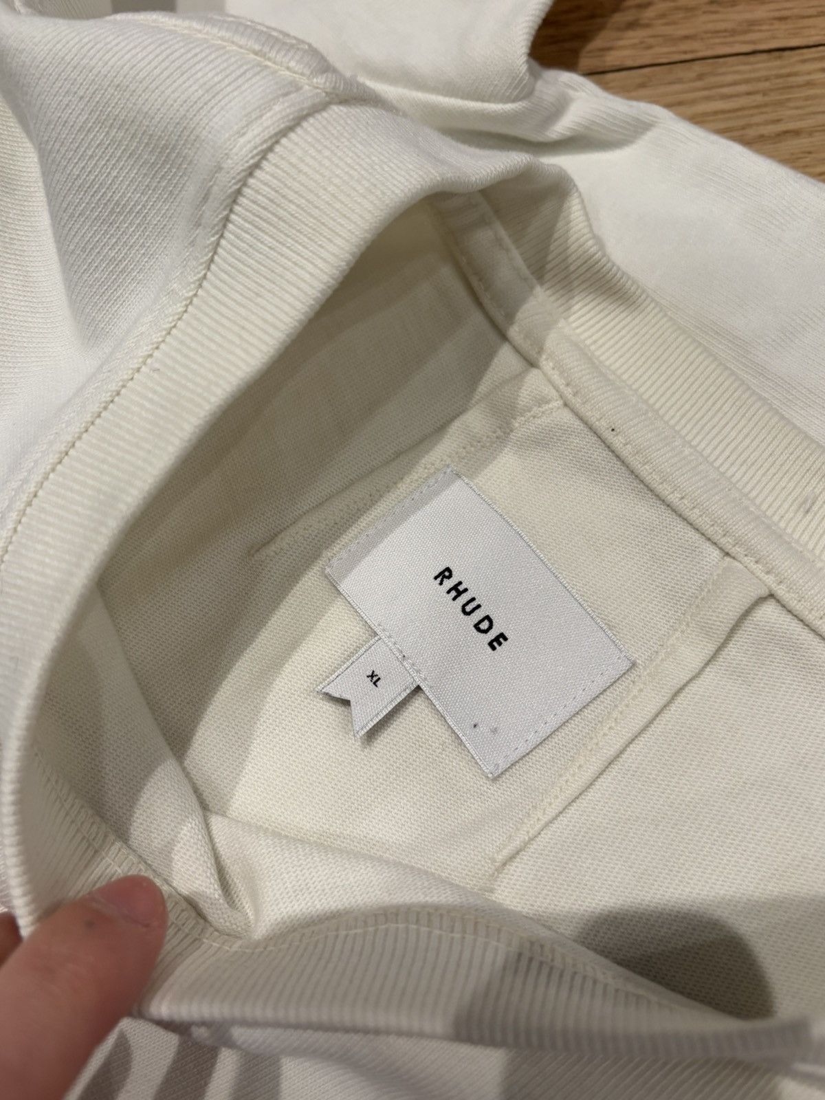 Rhude Rhude Tee White/Navy Size XL Size US XL / EU 56 / 4 - 4 Thumbnail
