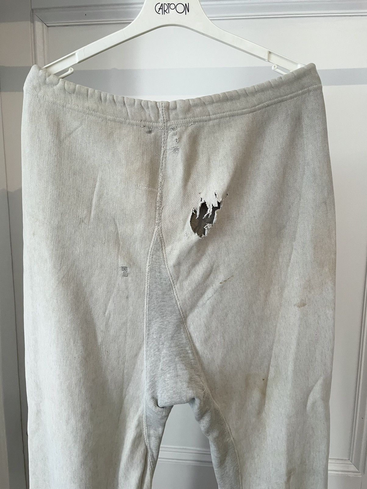 Champion Vintage Thrashed 70s Wrestling Sweatpants Distressed Size US 32 / EU 48 - 6 Thumbnail