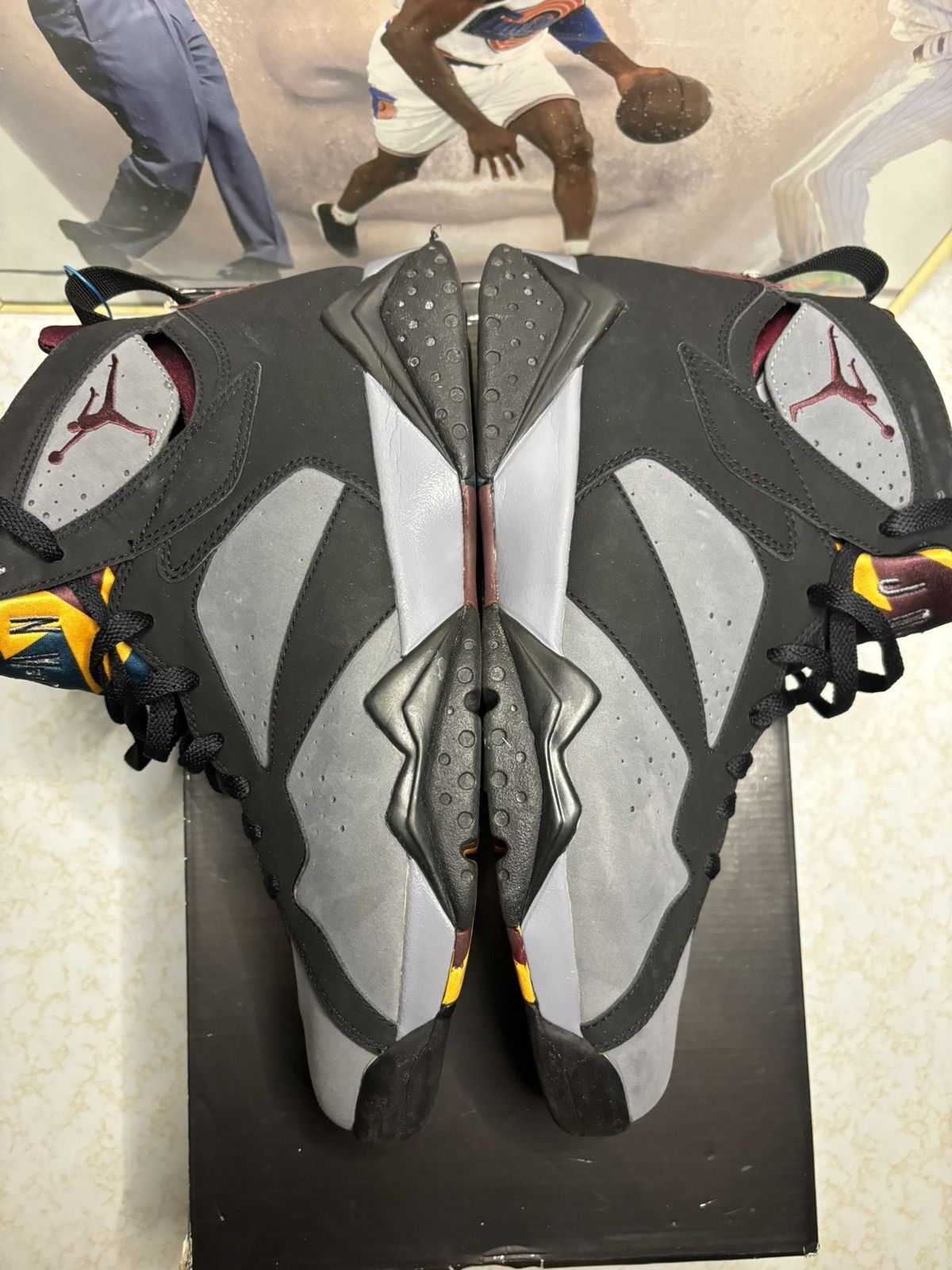 Jordan Brand Air Jordan 7 Retro 2011 Bordeaux 2011 Size US 12 / EU 45 - 4 Thumbnail