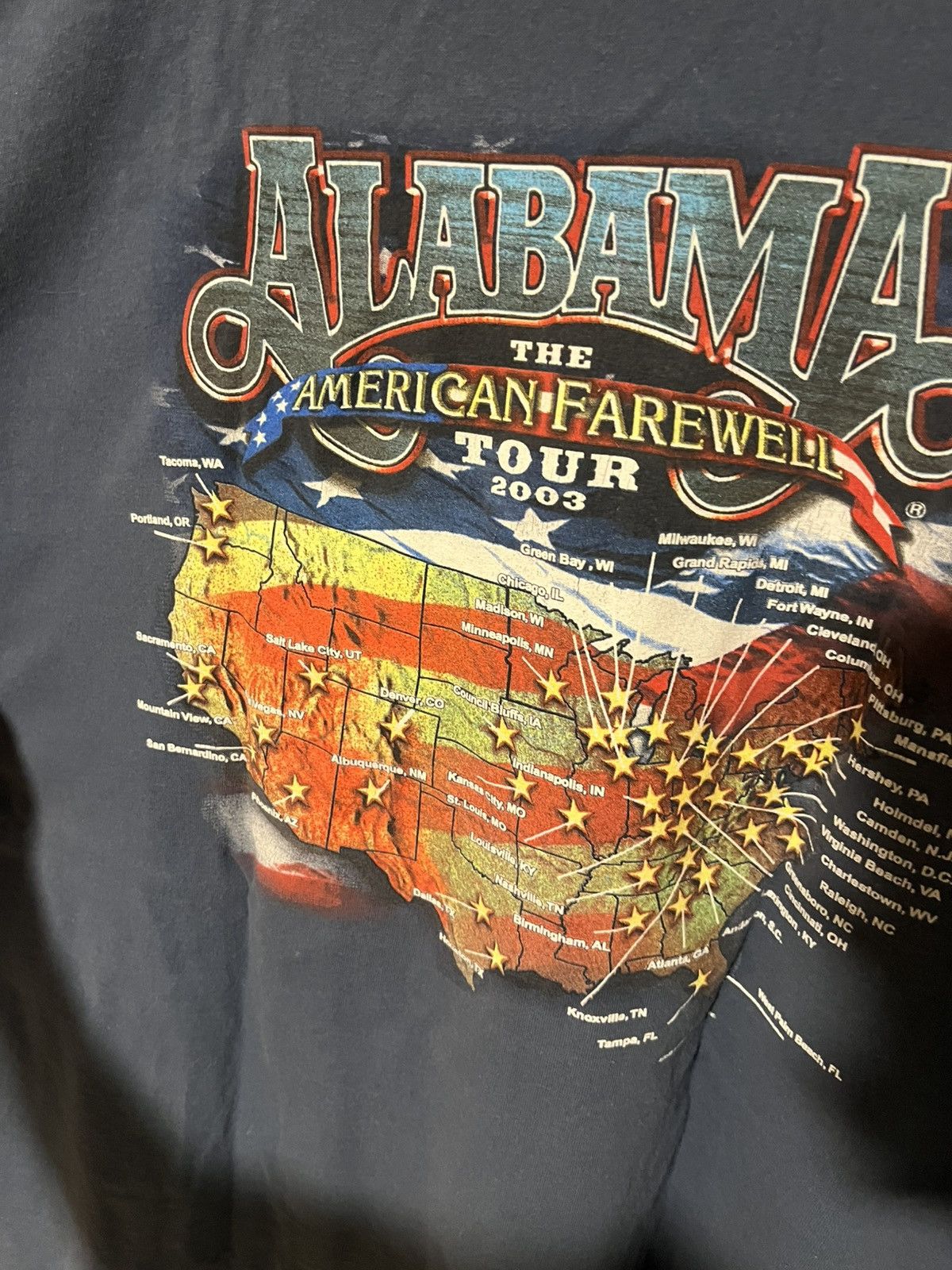 Gildan Vintage Y2K 2000’s 2003 Alabama American Farewell band shirt Size US XXL / EU 58 / 5 - 9 Thumbnail