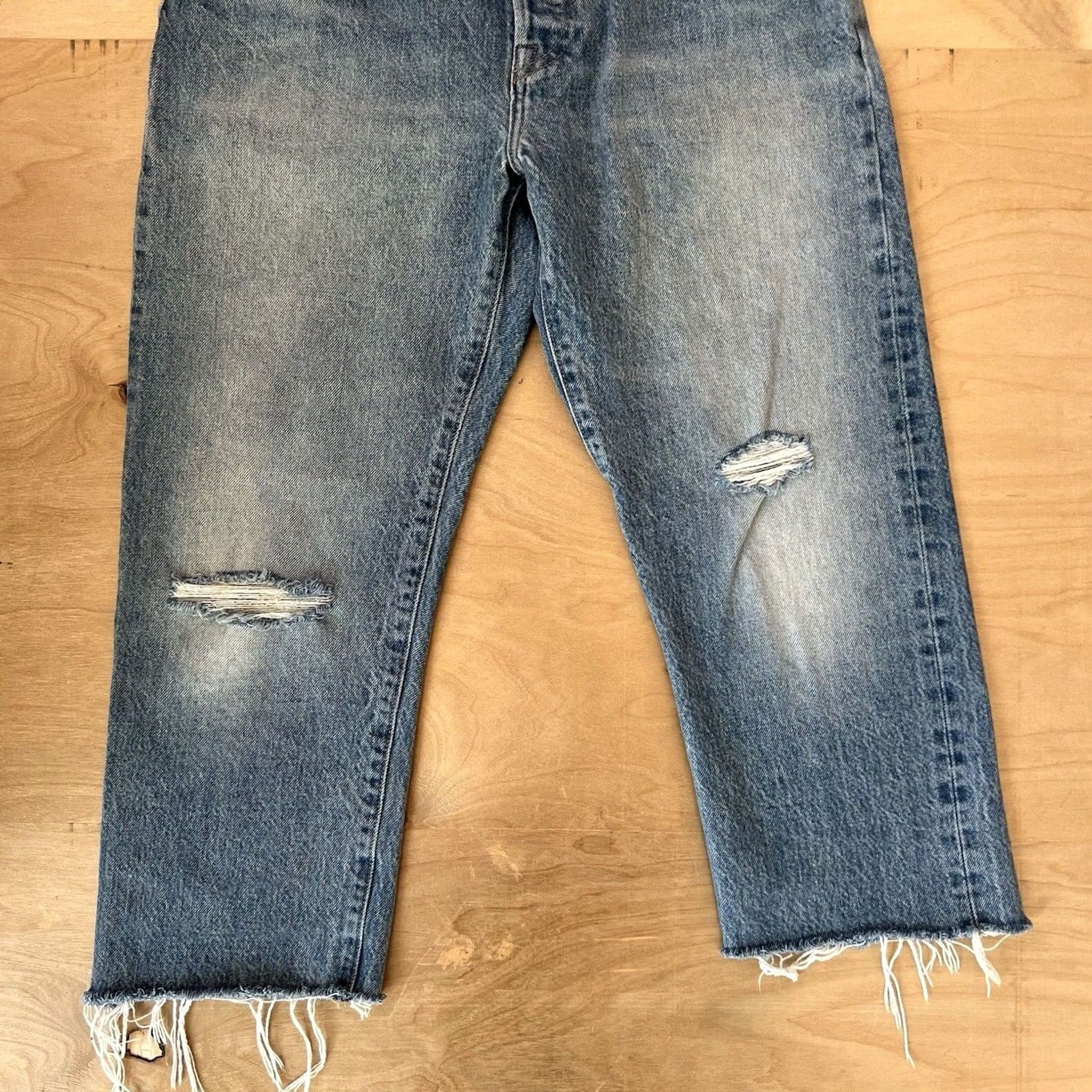 Levi's VINTAGE Levis Made and Crafted Jeans 27 Blue For Women Cropped 5-Pocket Denim Slim Fit Summer Womens Size 27" / US 4 / IT 40 - 4 Thumbnail