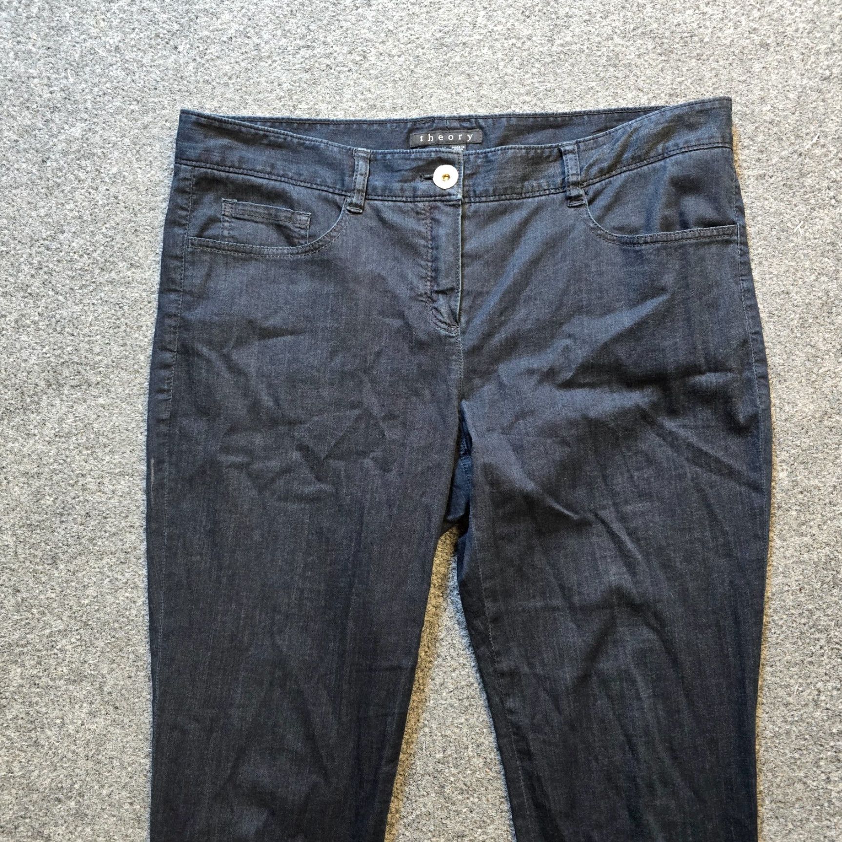 Theory Theory Jeans Women Size 12 Blue Dark Wash Skinny Business Casual Capsule Minimal Jeans Size 34" / US 12 / IT 48 - 2 Thumbnail