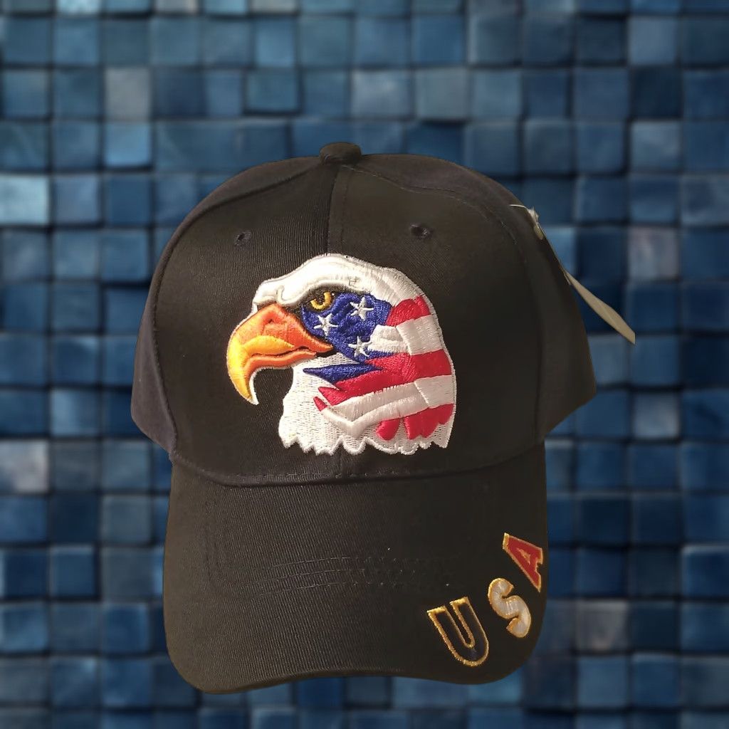 Vintage CALI USA EAGLE FLAG BASEBALL CAP Men Adjustable Dark Blue Size ONE SIZE - 1 Thumbnail