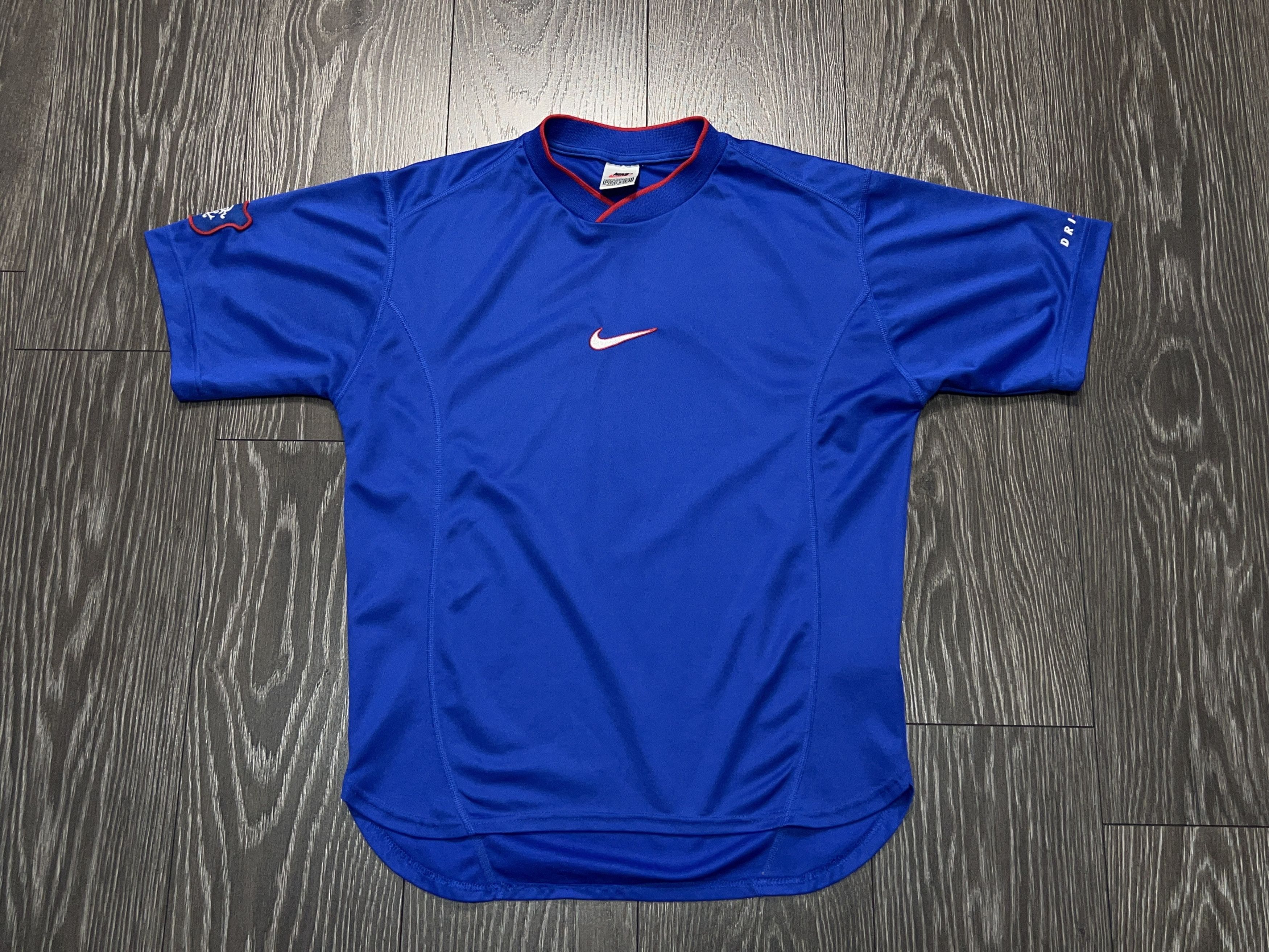Nike Rangers 1997/1998/99 Pre Match Football Soccer Shirt Jersey Size US M / EU 48-50 / 2 - 1 Thumbnail