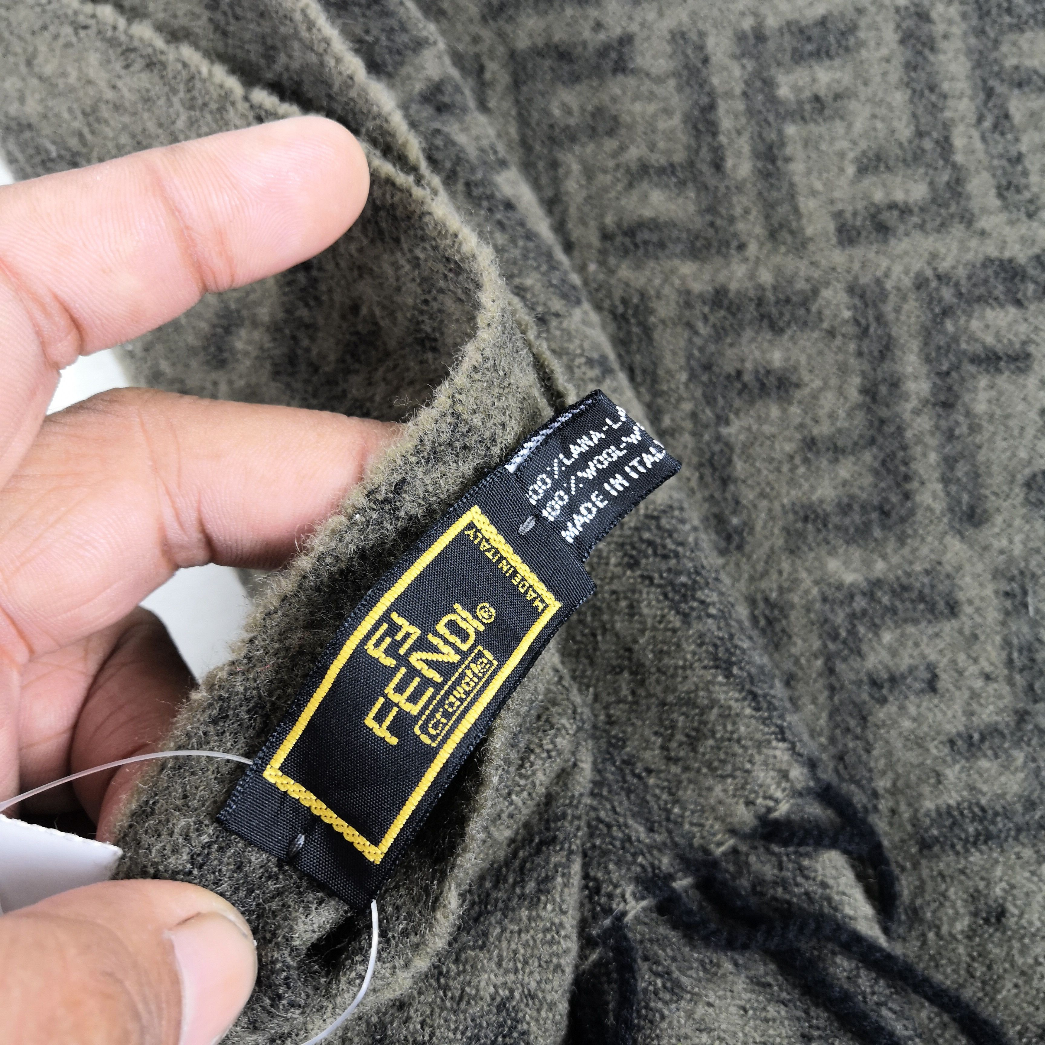 Fendi Vintage FENDI Scarf Fendi Zucca FF Monogram Wool Scarves. Size ONE SIZE - 4 Thumbnail