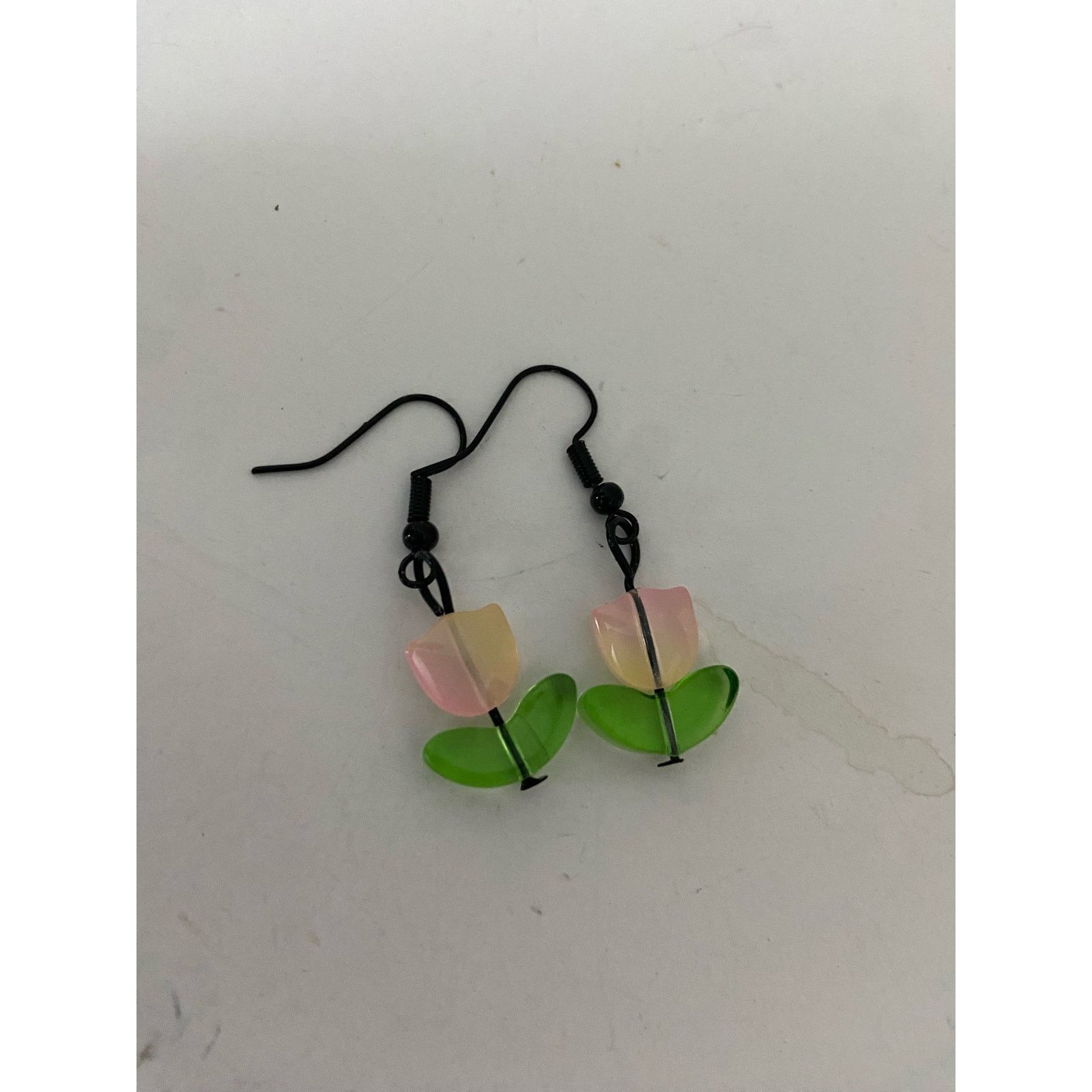 Handmade Glass tulip earrings Size ONE SIZE - 4 Thumbnail