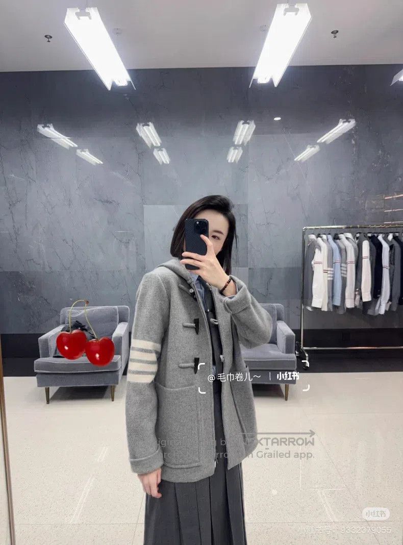 Thom Browne Thom Browne Striped Wool Coat Size US XS / EU 42 / 0 - 6 Thumbnail