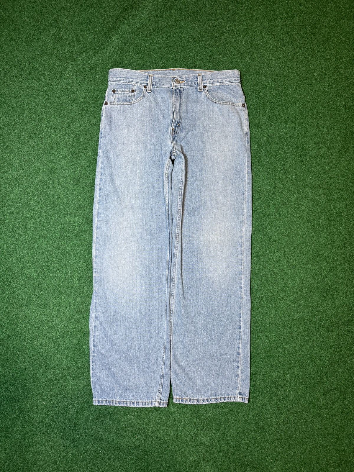 Levi's Vintage Clothing Vtg Y2K Levi’s 577 Low Rise Loose Fit Light Wash Baggy Jeans Size 33" - 3 Thumbnail