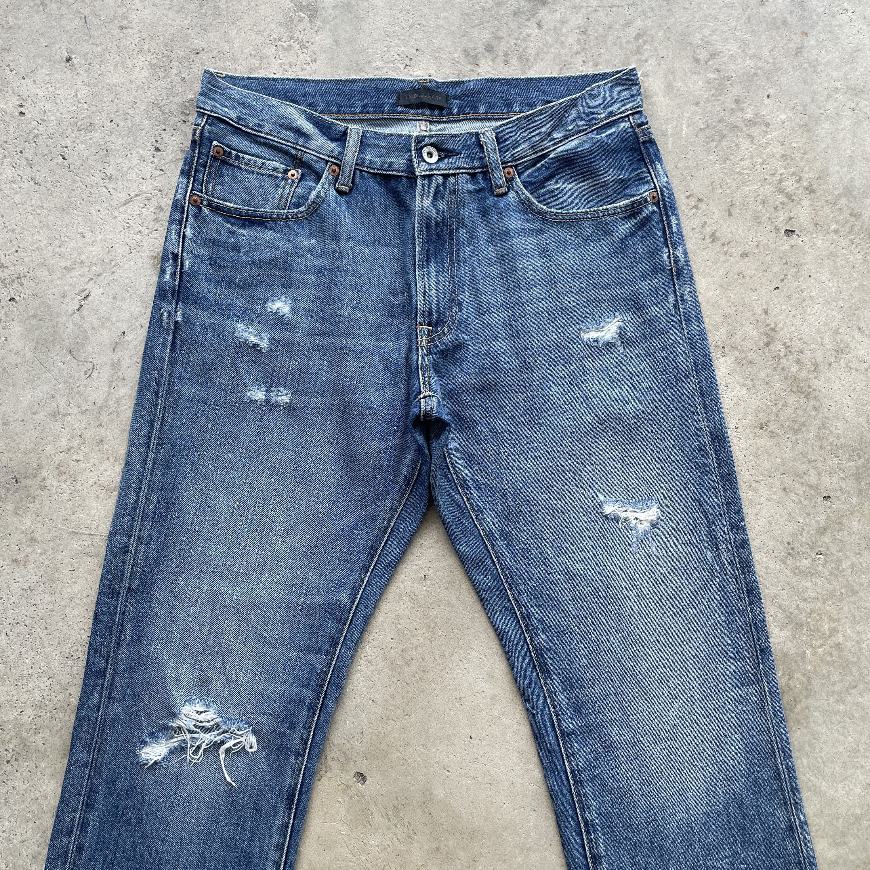 Japanese Brand W33x30 Vintage Japanese Distressed Denim Faded Jeans Pants Size US 33 - 3 Thumbnail