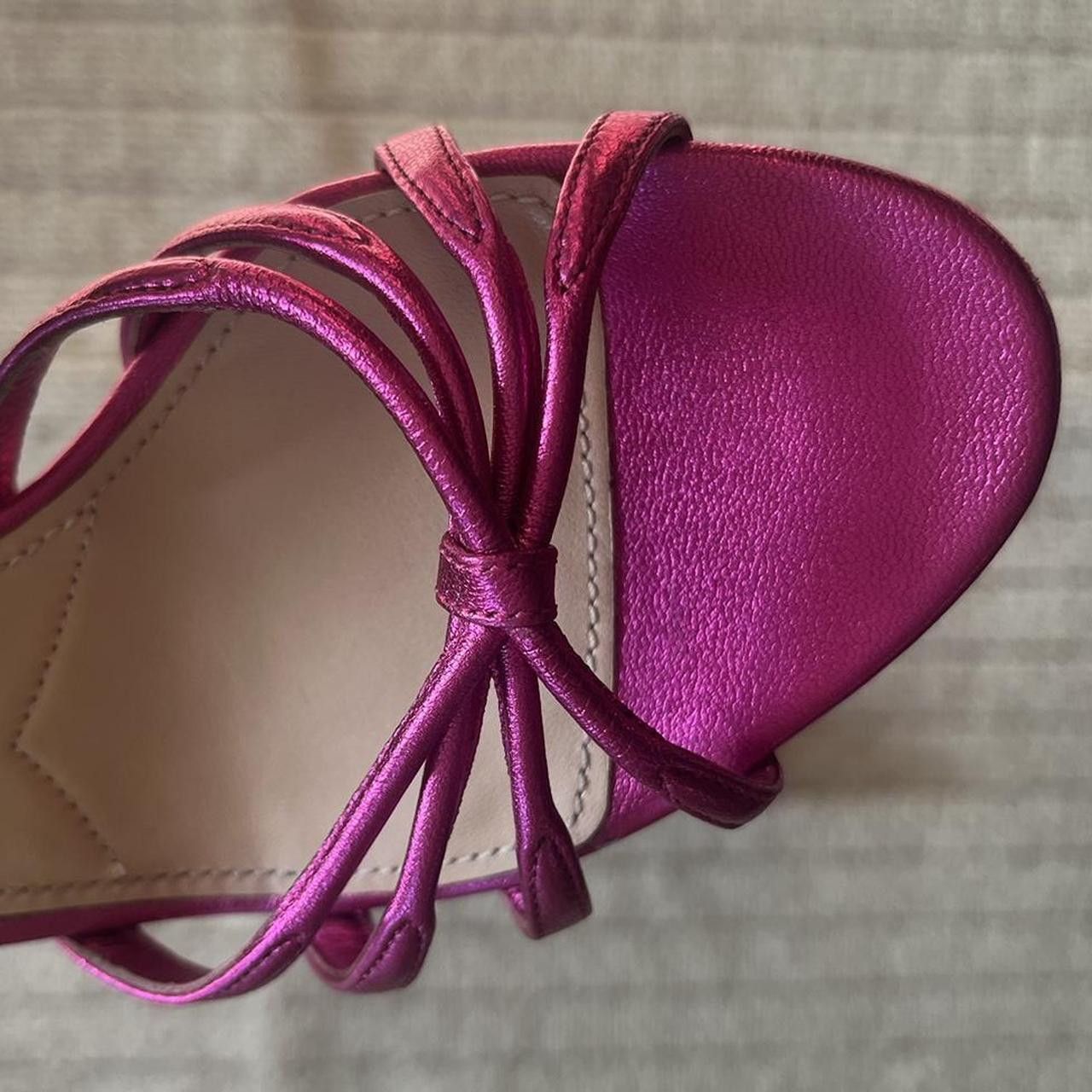 Prada Prada pink fushia leather shiny mules Size US 4 / IT 34 - 4 Thumbnail