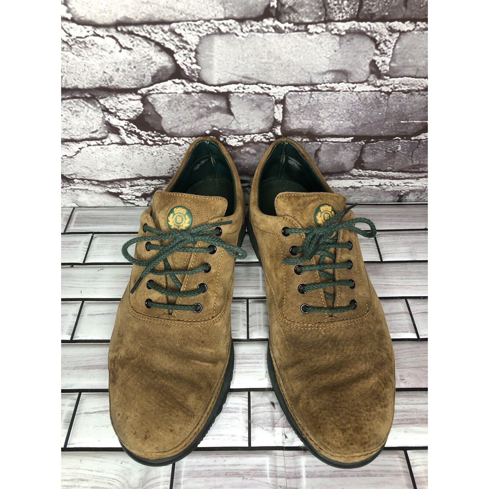 Bally Bally Suisse Brown Suede Comfort Lace Up Casual Green Shoes Size US 8 / EU 41 - 2 Thumbnail