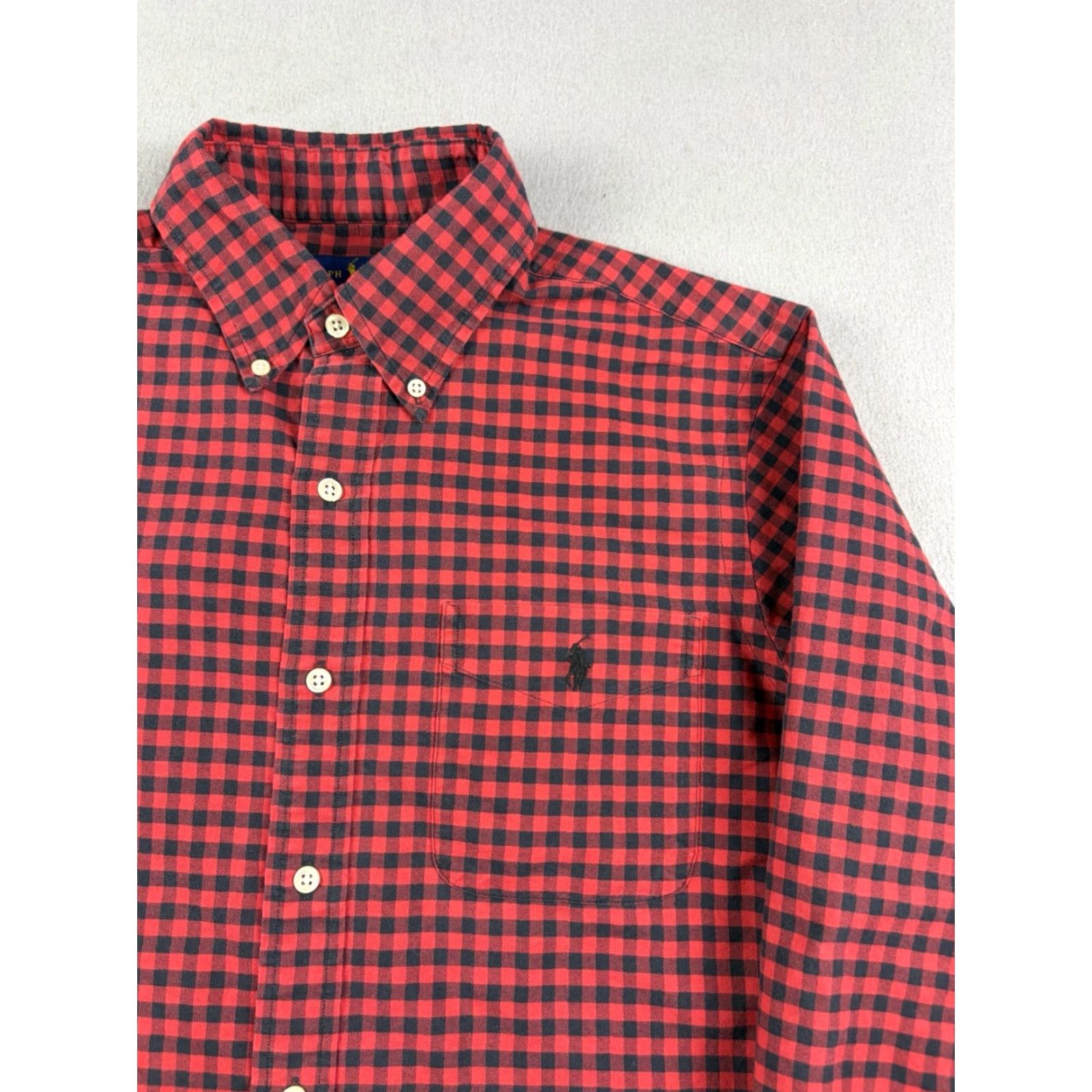 Polo Ralph Lauren VINTAGE Polo Ralph Lauren Shirt Men’s M Buffalo Plaid Button-Down Classic Fit Pony Size US M / EU 48-50 / 2 - 2 Thumbnail