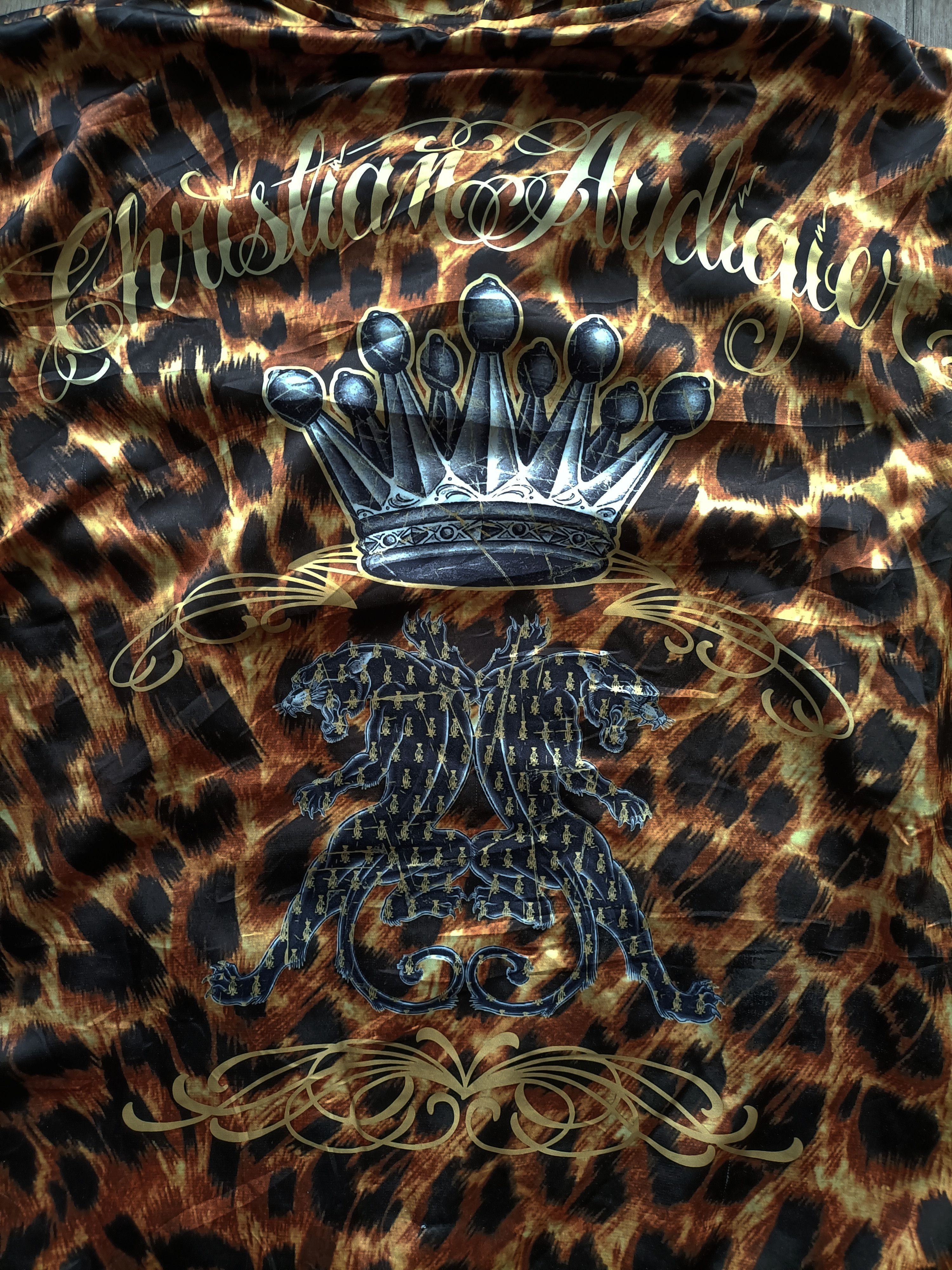 Ed Hardy 2000 Brown and Gold reverseble hoodie zip mcblinge Size US L / EU 52-54 / 3 - 12 Thumbnail