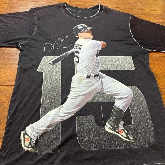MLB NEW THREE60 DUSTIN PEDROIA MLB AOP BLACK T-SHIRT SZ MEDIUM M Size US M / EU 48-50 / 2 - 2 Thumbnail