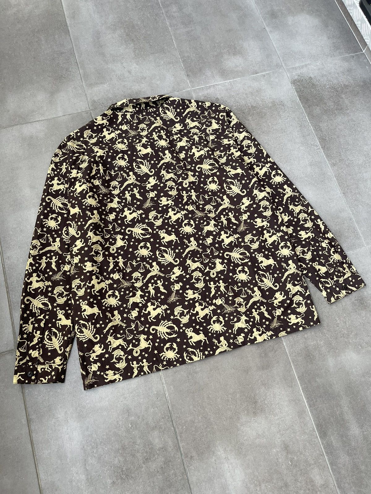 YMC !DS! SS23 YMC Zodiac Motif Silk Button Up Shirt Size US M / EU 48-50 / 2 - 17 Thumbnail