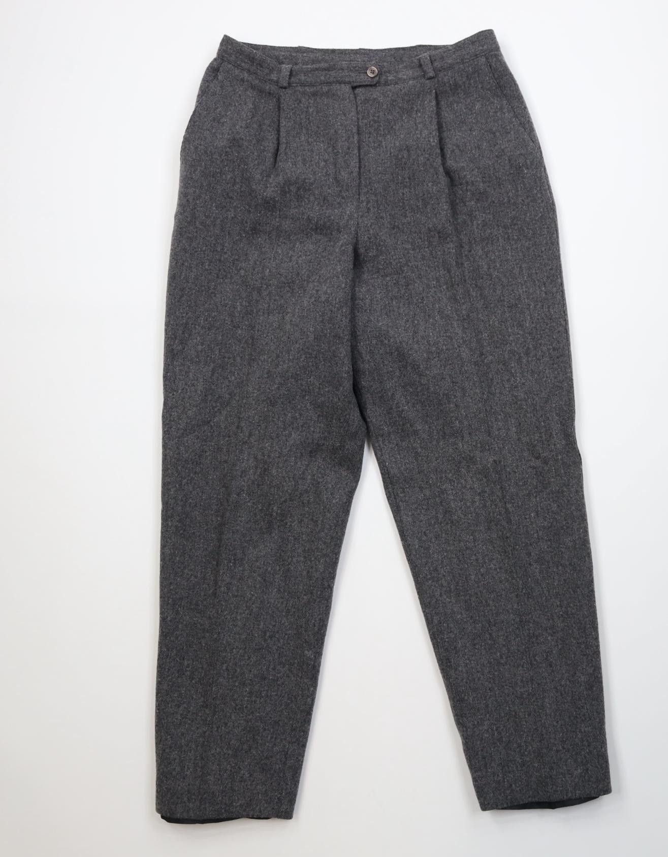 Vintage Vintage 90s Streetwear Wool Pants Businesscore Gray Size 32" / US 10 / IT 46 - 1 Thumbnail