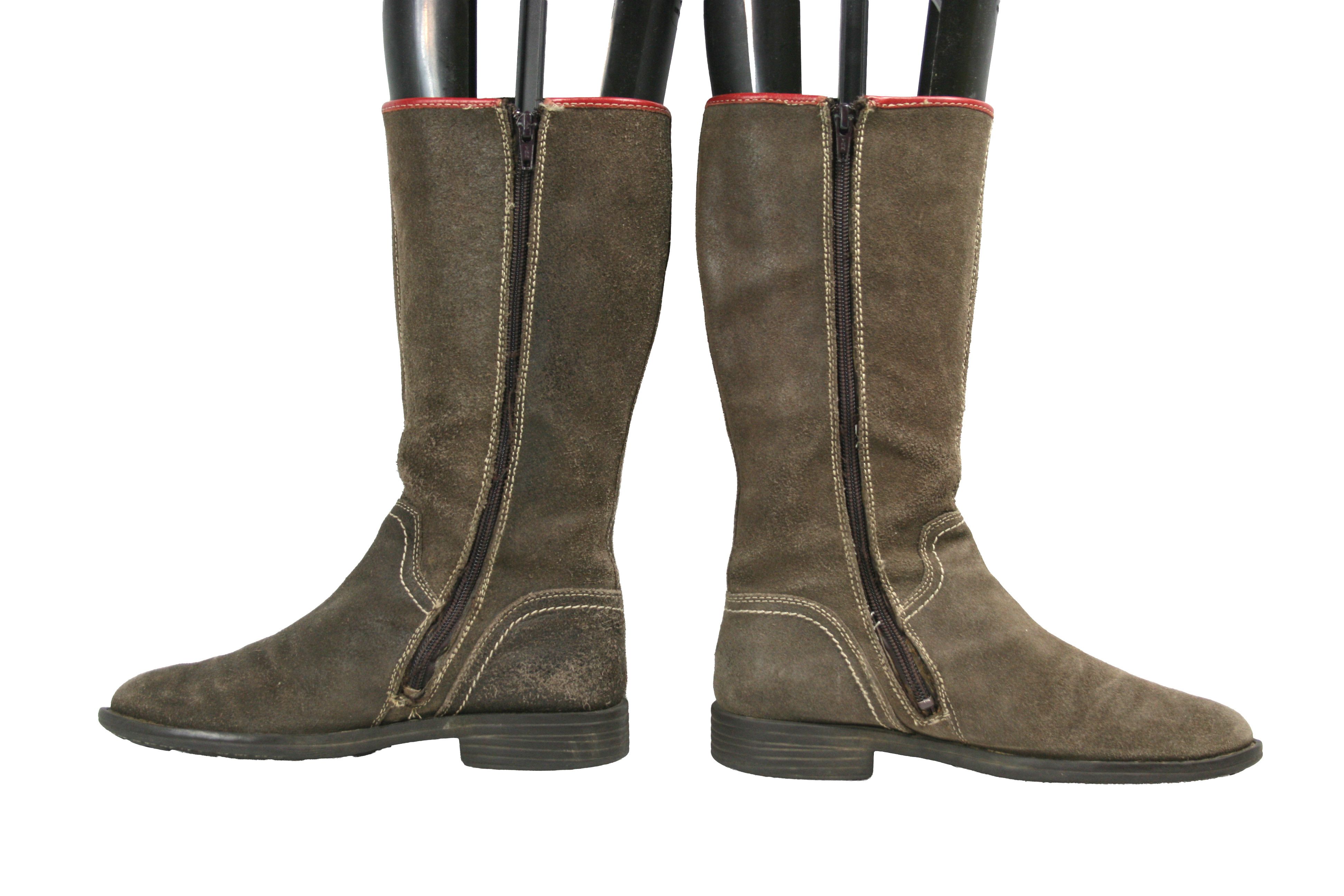 Replay 00S Y2K Moto High Suede Boots Vintage Size US 5 / IT 35 - 8 Thumbnail