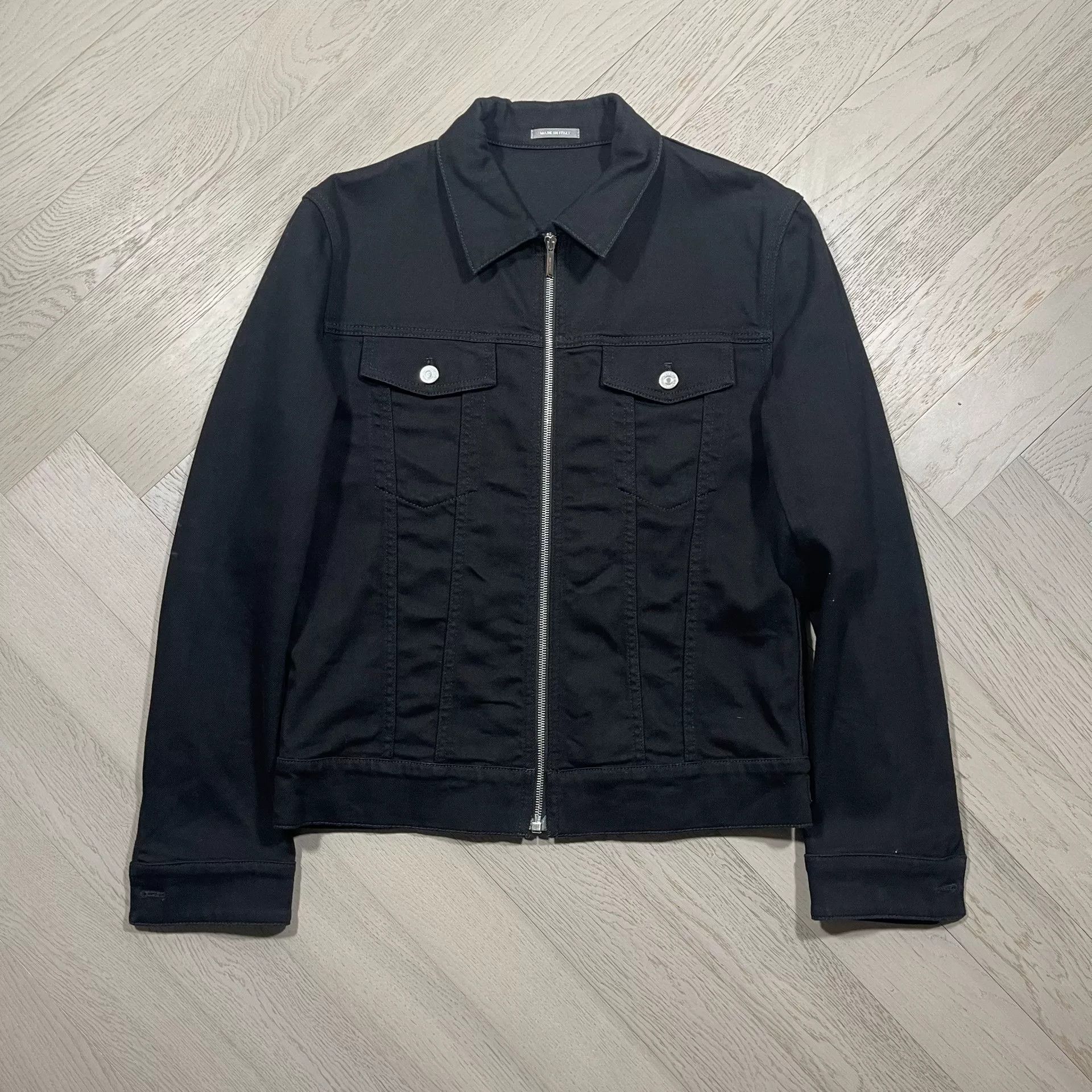 Dior Dior Black Zip Denim Jacket Size US M / EU 48-50 / 2 - 1 Thumbnail