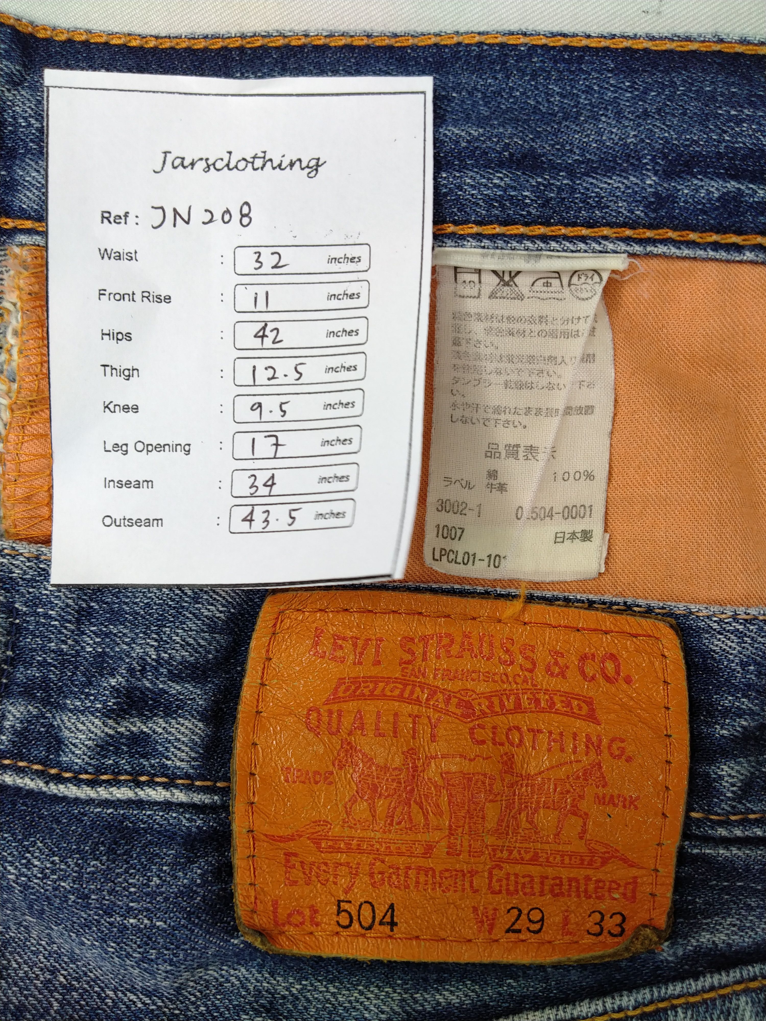 Levi's Blue Vintage Levi's 504 Distressed Denim 32x34 -JN208 Size US 32 / EU 48 - 10 Thumbnail