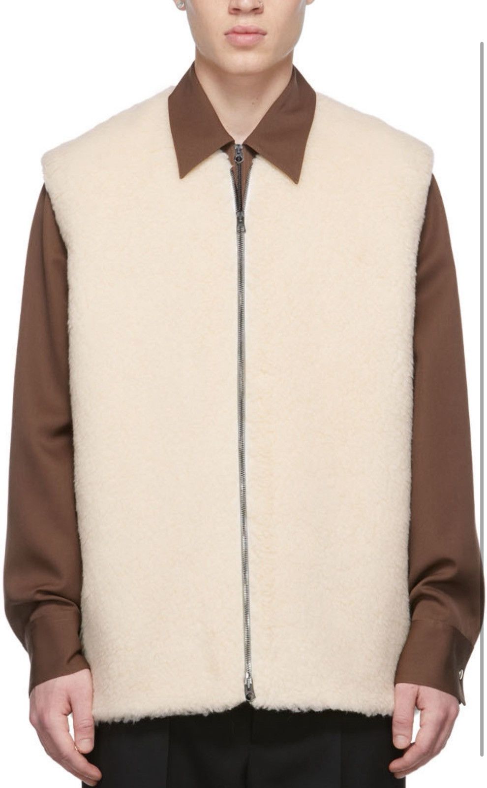 Jil Sander Wool Shearling Vest sz 46 Size US S / EU 44-46 / 1 - 2 Thumbnail