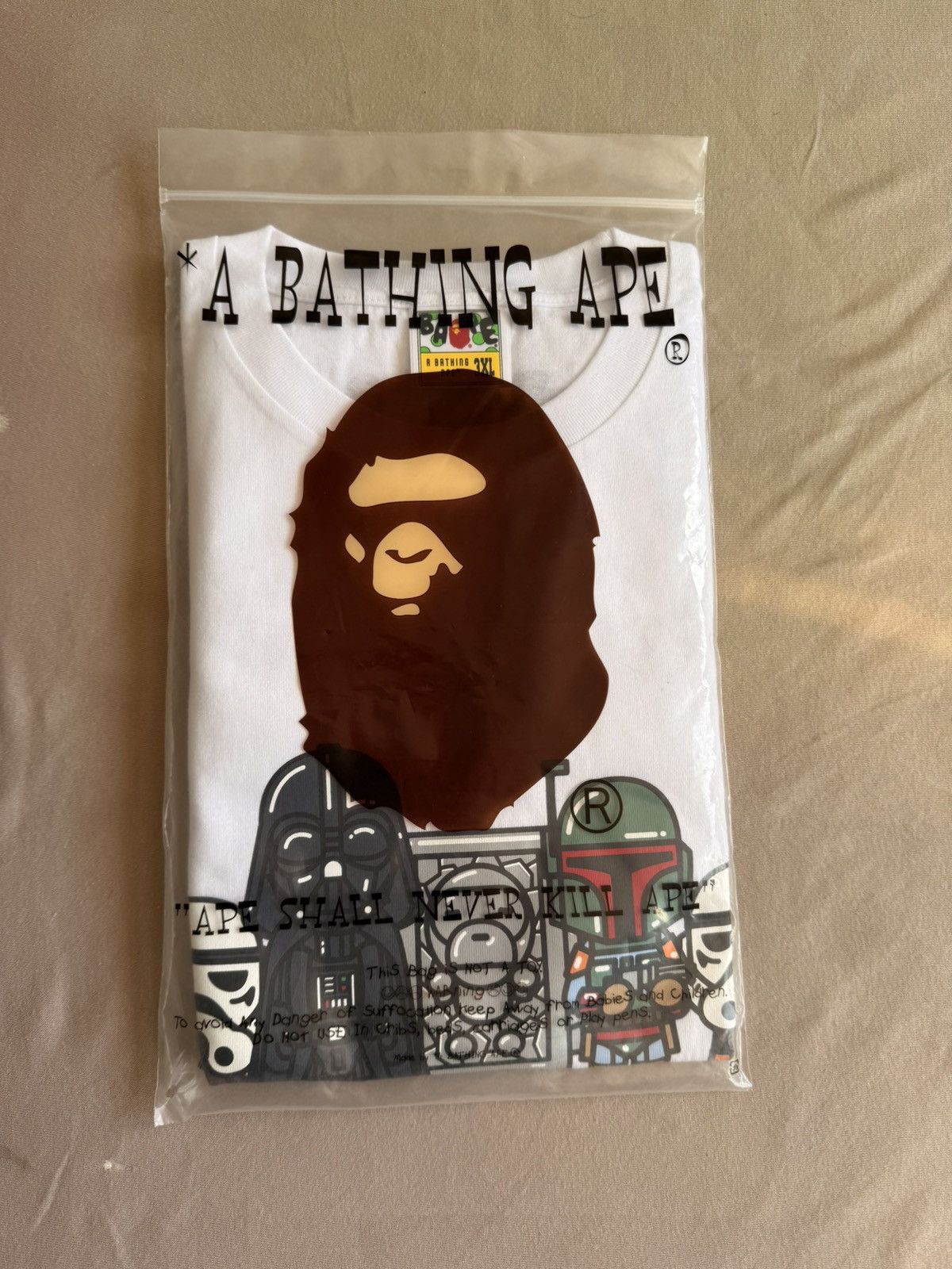 Bape × Star Wars 3XL Bape x Star Wars Baby Milo carbonite tee Size US XXL / EU 58 / 5 - 2 Thumbnail