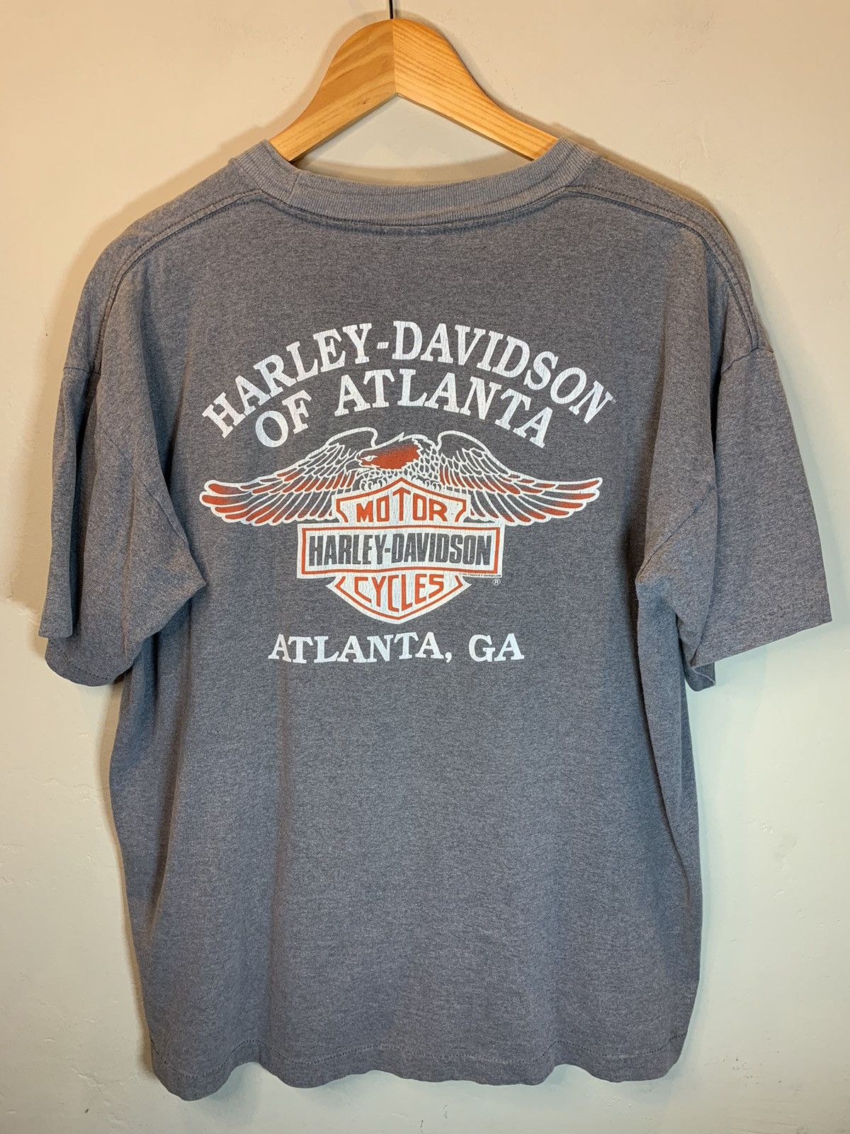 Harley Davidson RARE Vintage 80s Harley Davidson Atlanta Single Stitch Shirt Size US L / EU 52-54 / 3 - 2 Thumbnail