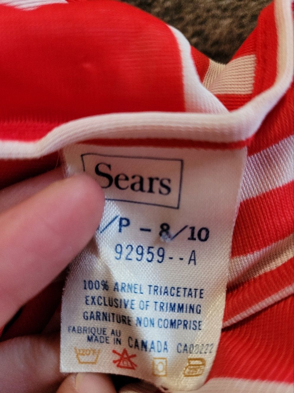 Sears Sears Vintage Retro Red and White Striped Long Robe - Size S Size S / US 4 / IT 40 - 5 Thumbnail