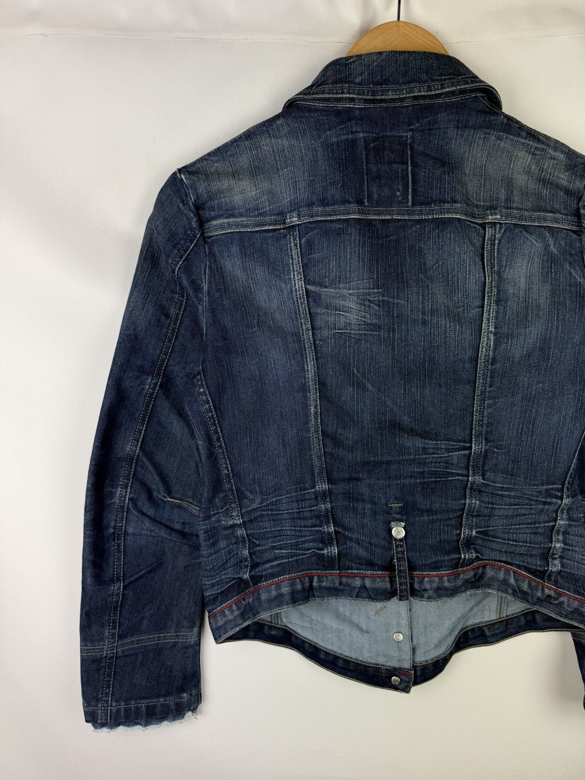 Marithe + Francois Girbaud × Vintage Marithe Francois Girbaud Vintage Avant-garde Denim Jacket Size S / US 4 / IT 40 - 14 Thumbnail