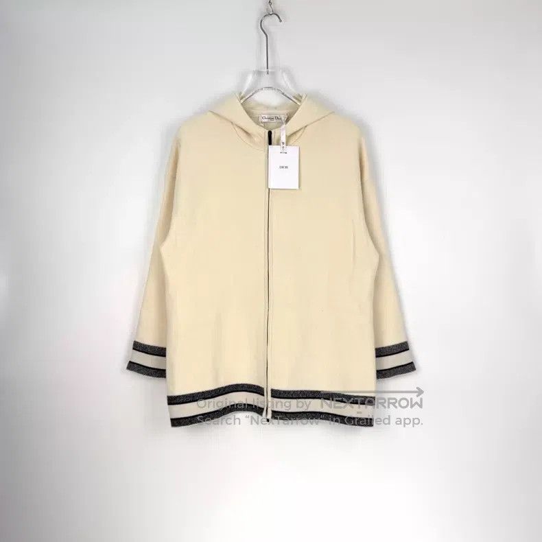 Dior Dior Milk white classic logo zipper cashmere hooded jacket Size XS / US 0-2 / IT 36-38 - 3 Thumbnail