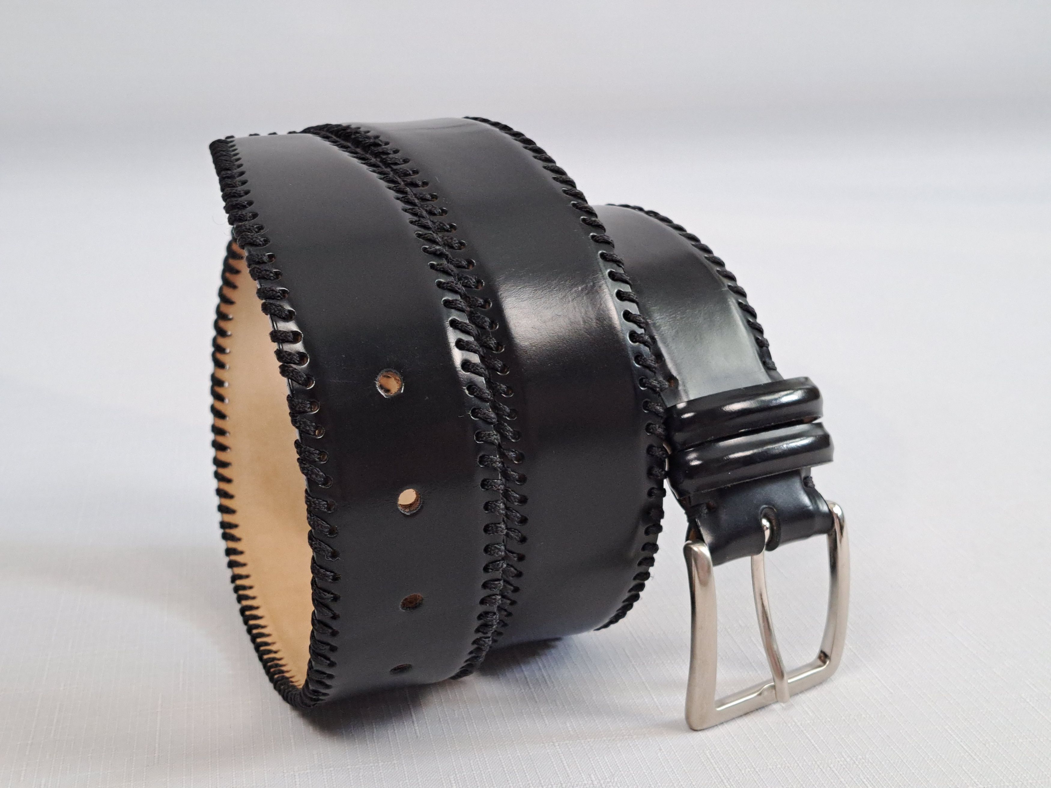 Handmade Giorgio Zoni Pelletterie leather belt. Made in Italy Size ONE SIZE - 4 Thumbnail