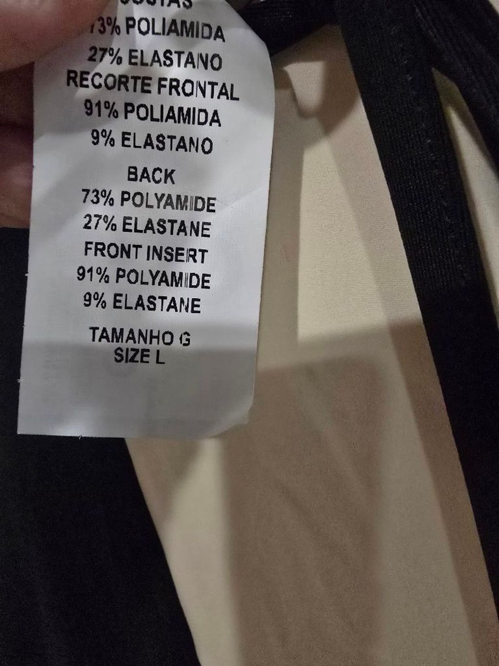 Other CAJUBRASIL Women's Black & Beige Colorblock Leggings Size L Size 28" / US 6 / IT 42 - 5 Thumbnail