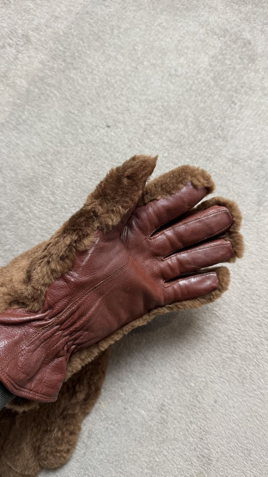 Hysteric Glamour Faux Fur Leather Gloves ifsixwasnine Junya Watanabe vibe Size ONE SIZE - 4 Thumbnail