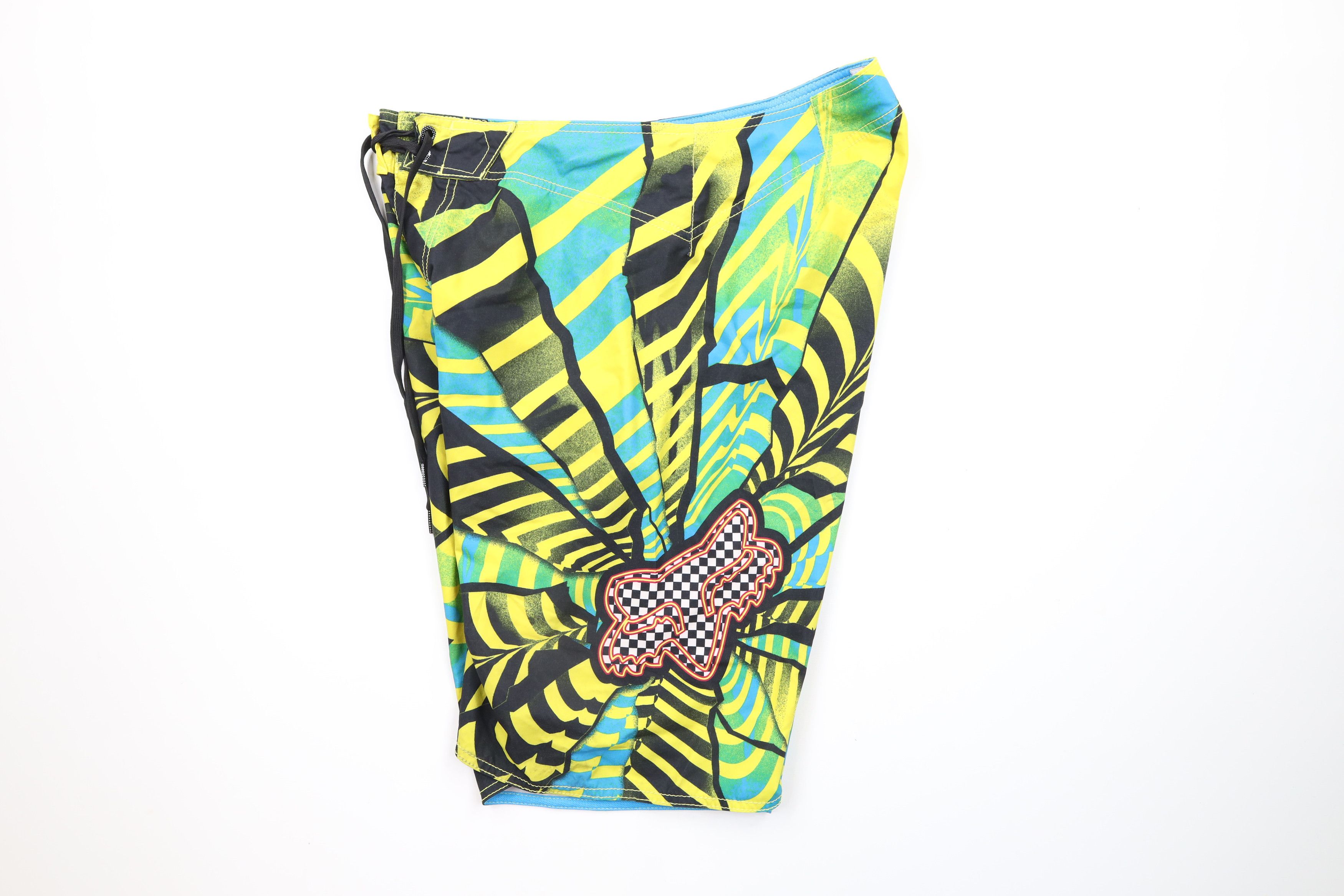 Fox Racing × Vintage Vintage Fox Racing Out Geometric Board Shorts Swim Trunks Size US 33 - 14 Thumbnail
