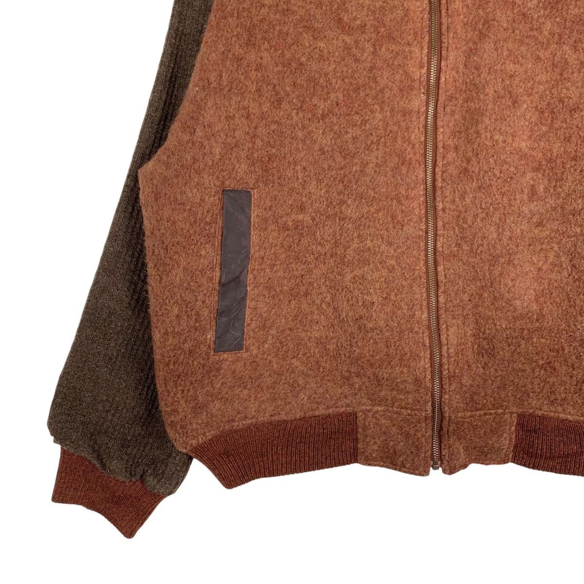 Japanese Brand KEN VALIDO Brown Wool Turtleneck Bomber Jacket #1234-C56 Size US L / EU 52-54 / 3 - 3 Thumbnail