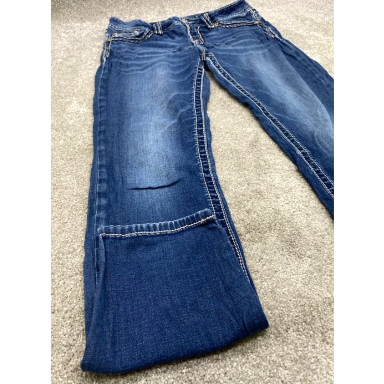 Miss Me Miss Me Jeans Womens 28 Mid-Rise Super Skinny Embellished Studded Embroidered Jeans Size 28" / US 6 / IT 42 - 2 Thumbnail