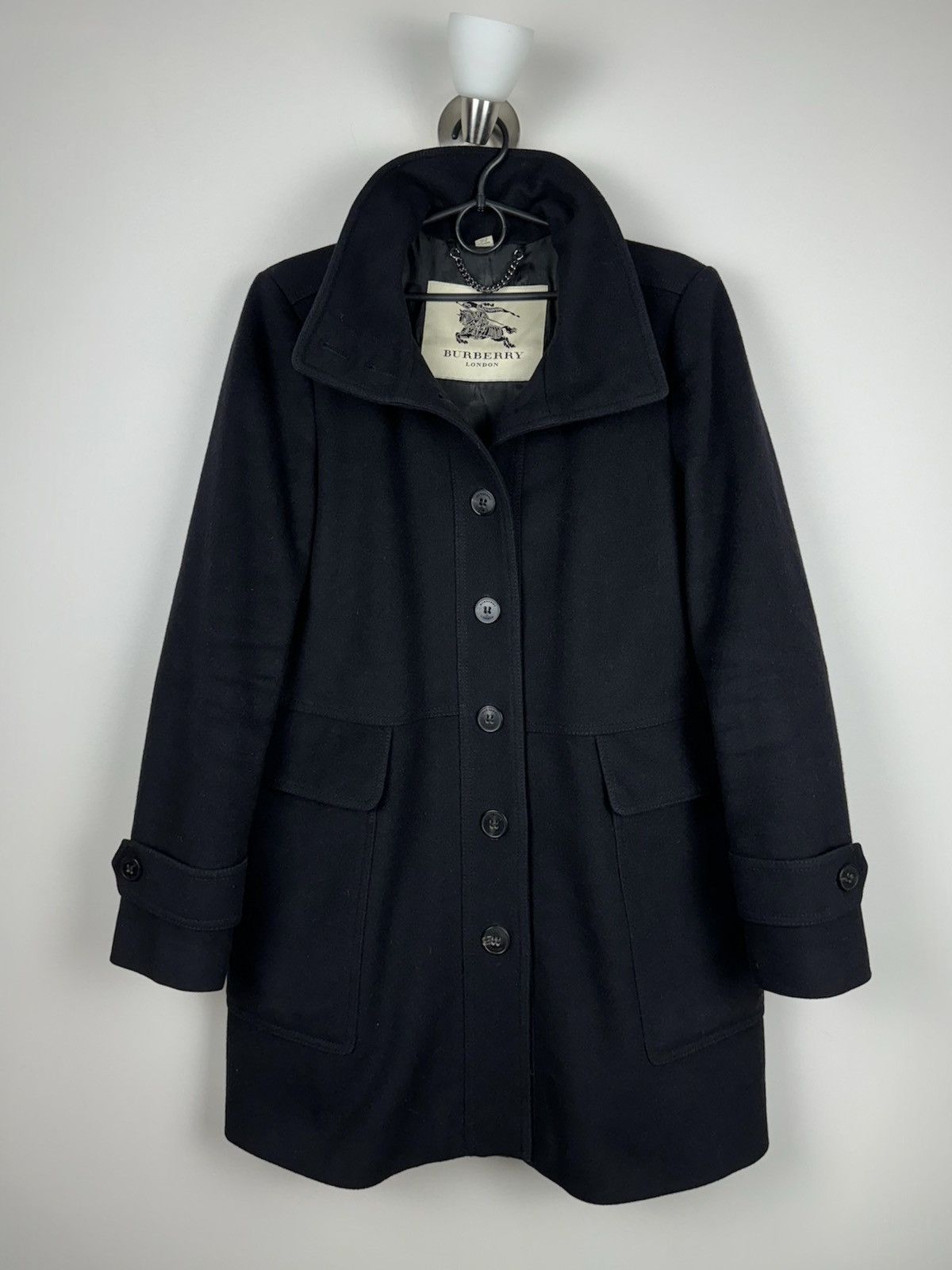 Burberry Wool coat trench Burberry original streetwear luxury item Size M / US 6-8 / IT 42-44 - 1 Thumbnail