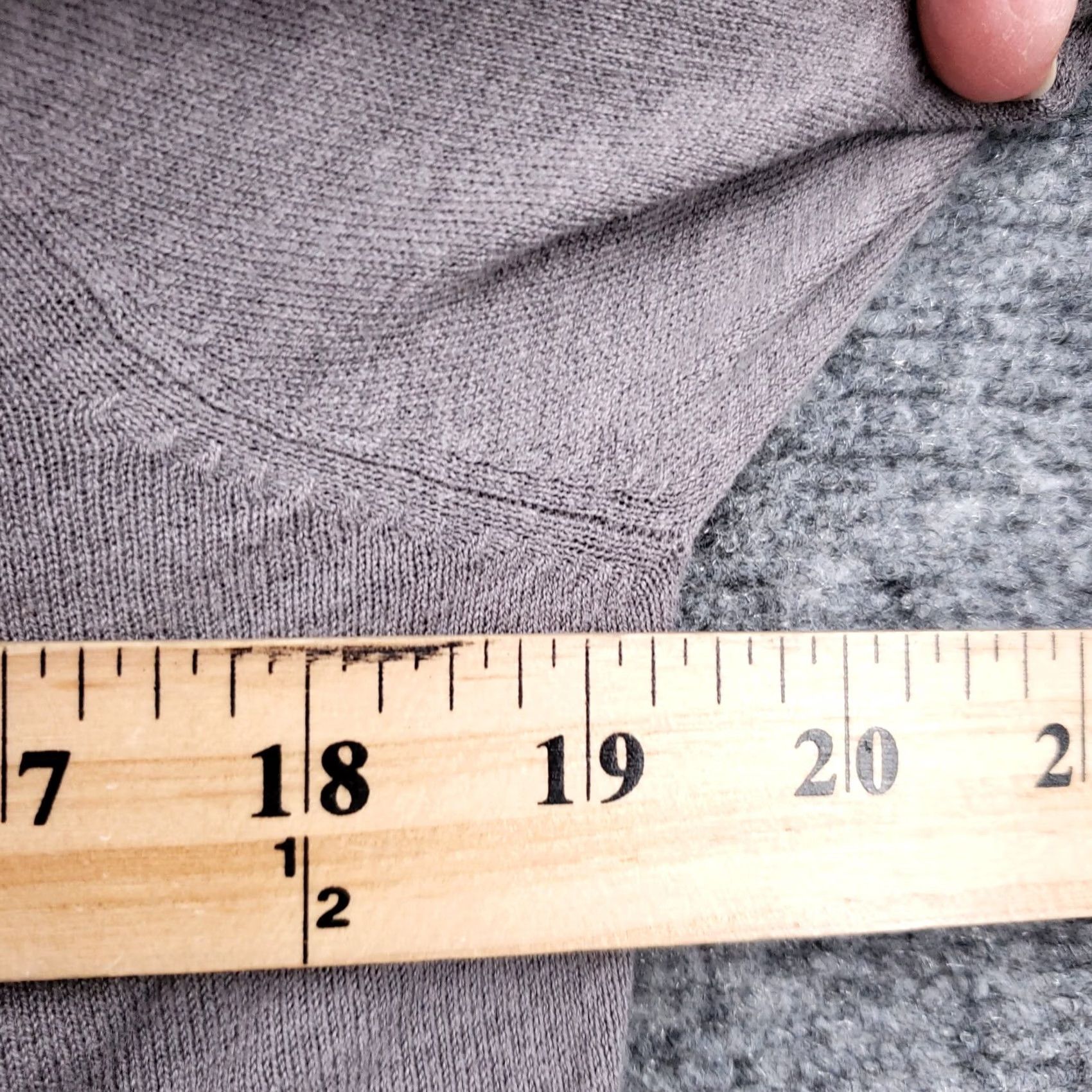 Loft LOFT Ann Taylor Cardigan Sweater Gray XSP Long Sleeve Open Front Ruffle Petite Women's Knit Size XS / US 0-2 / IT 36-38 - 4 Thumbnail